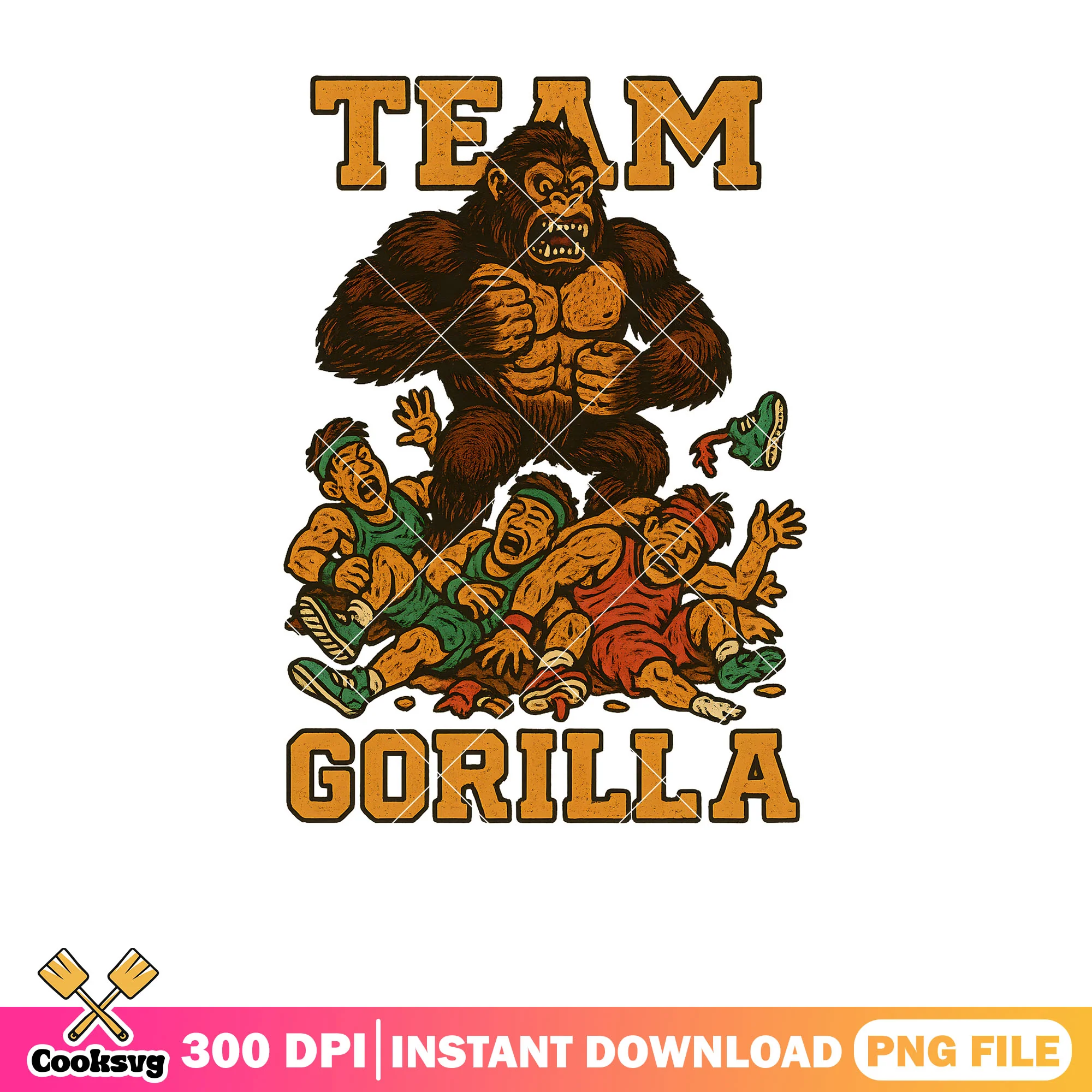 100 men vs gorilla team gorilla png, 100 men vs gorilla png