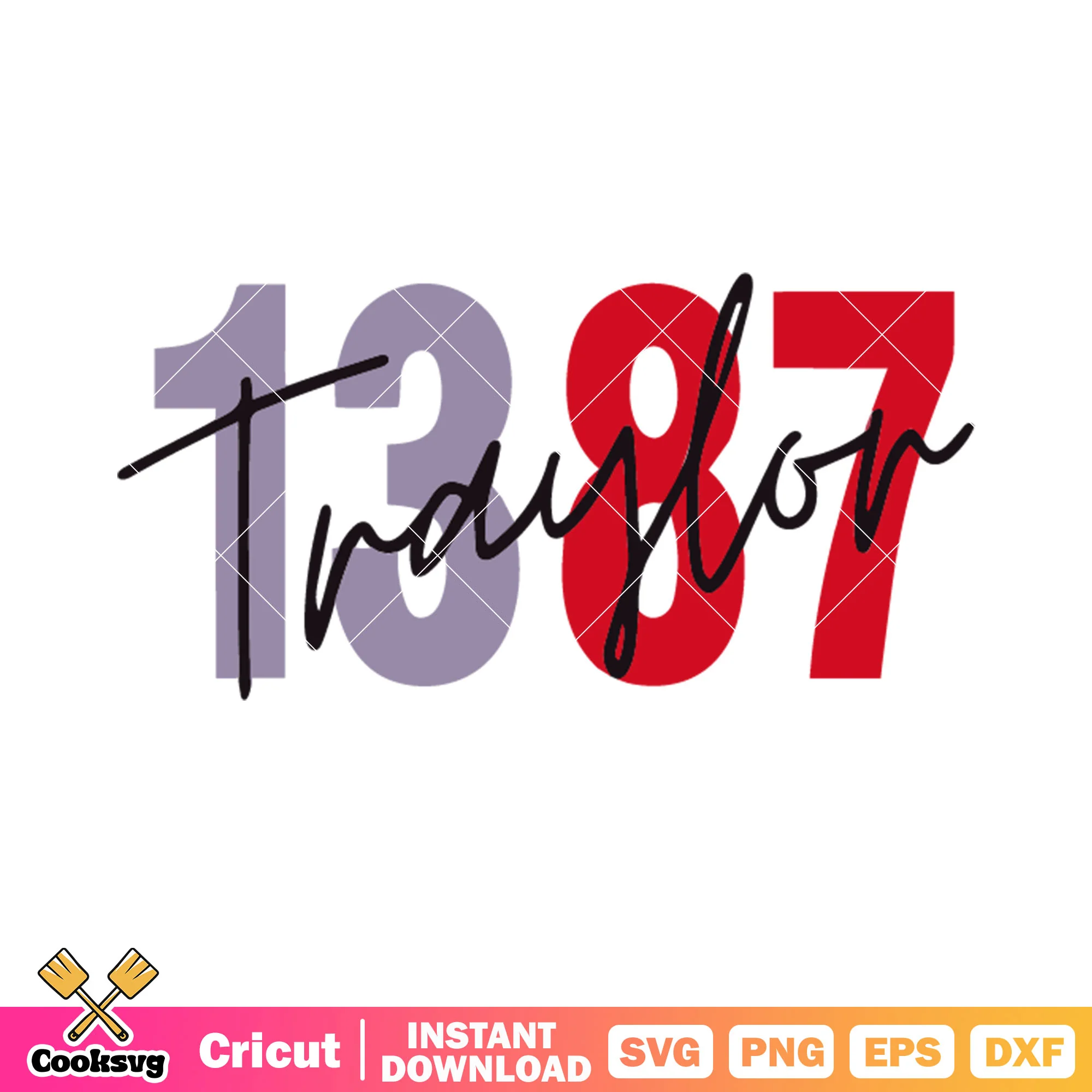 1378 traylor svg, simple design svg, red and grey colour combination svg