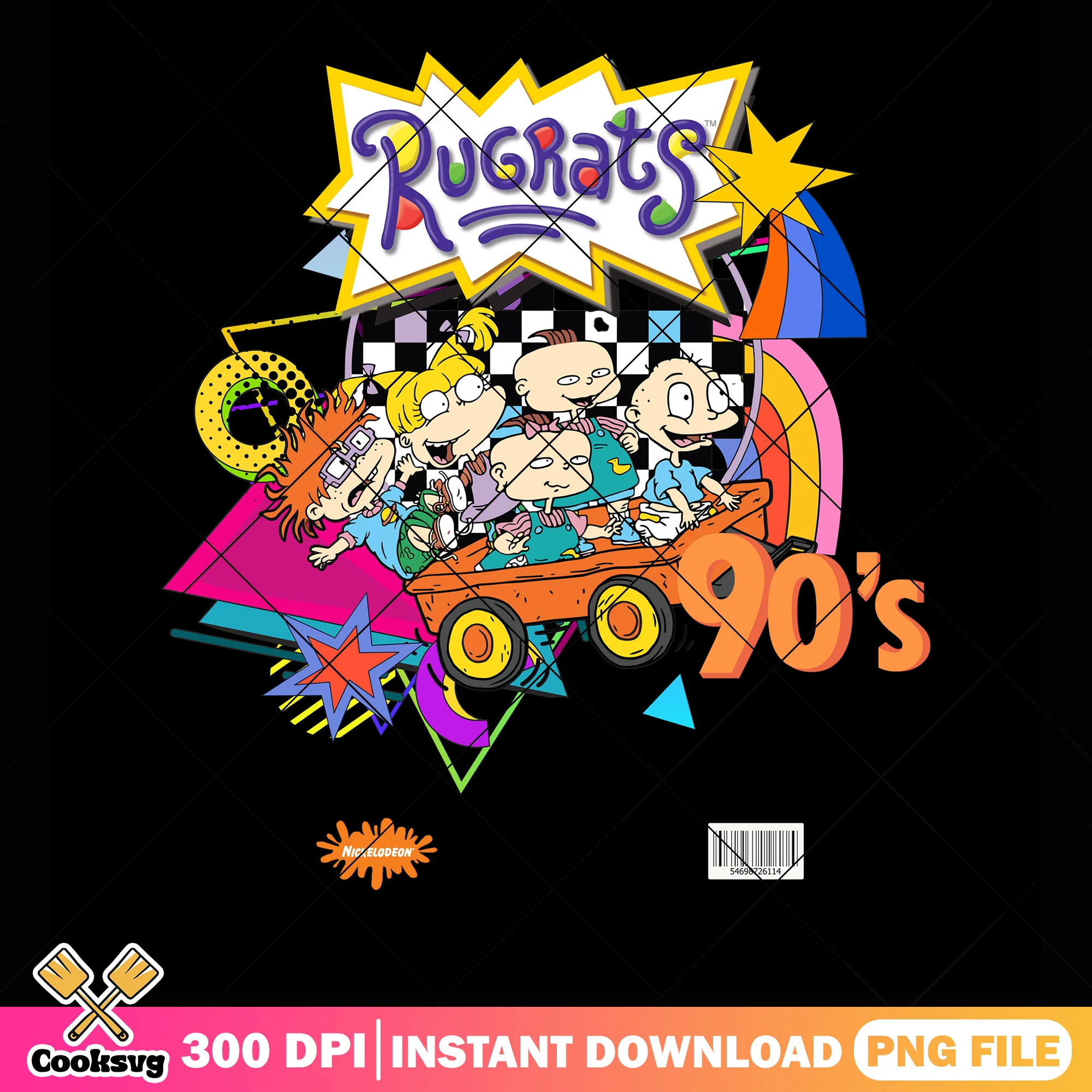 90s cartoon png, Rugrats character on the cart cartoon png, Tommy Pickles png