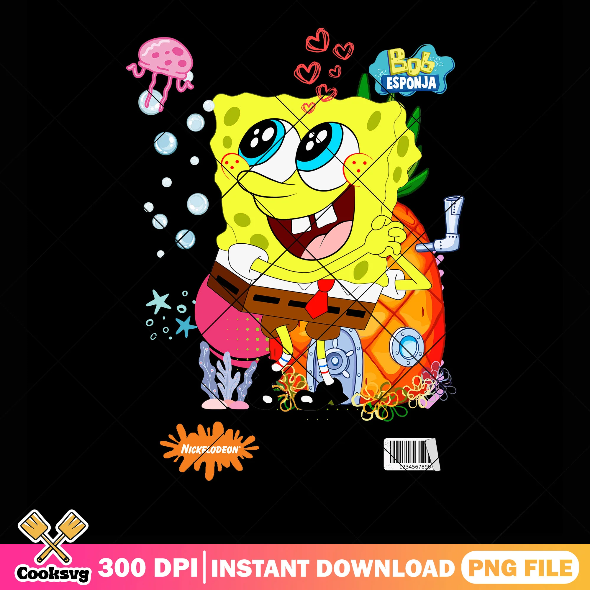 90s classic cartoon png, pinaple house png, Nickelodeon png