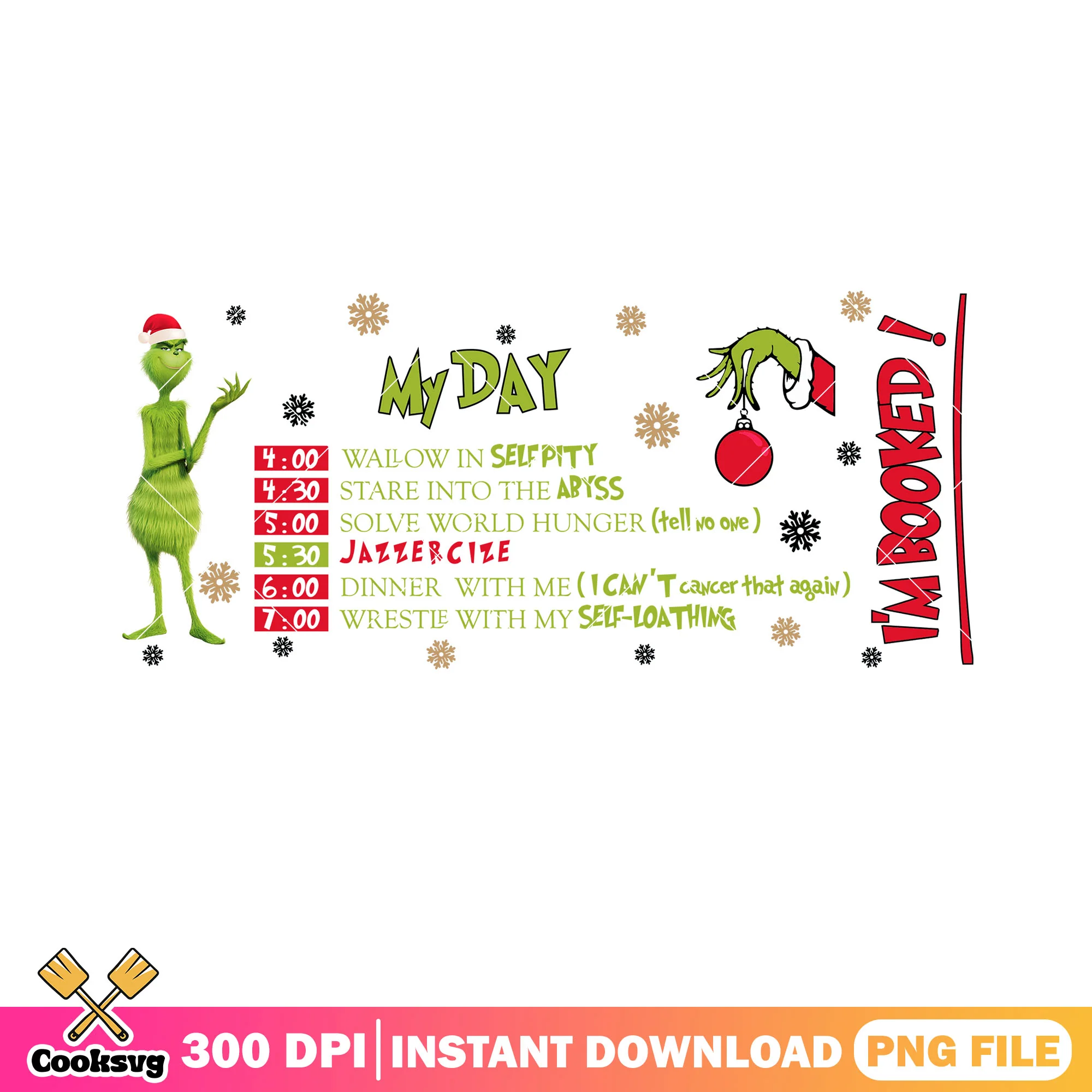 A day of grinch png, grinchmas png, santa claus costume png
