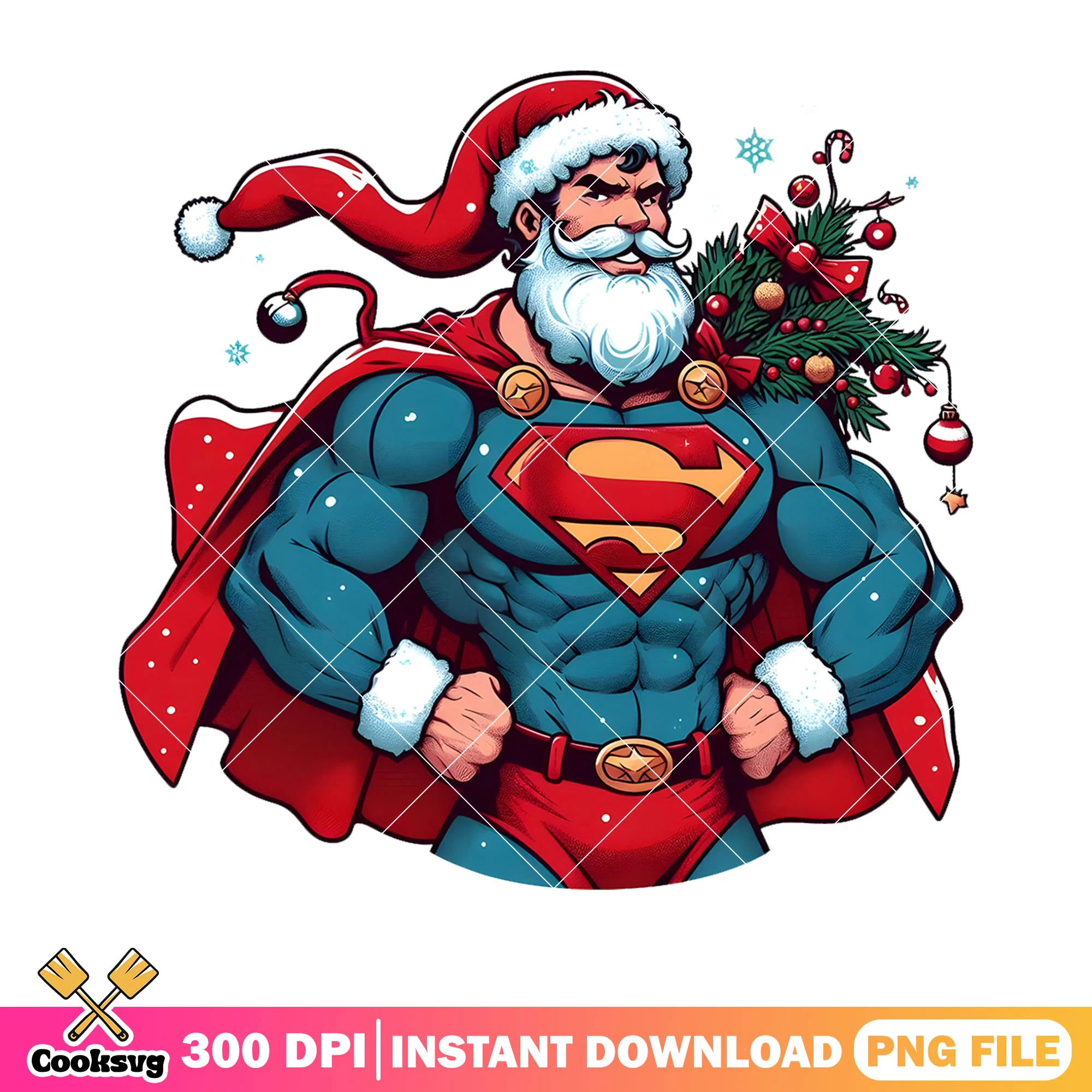 A santa hat and beard png, superhero funny png, wreath decor png