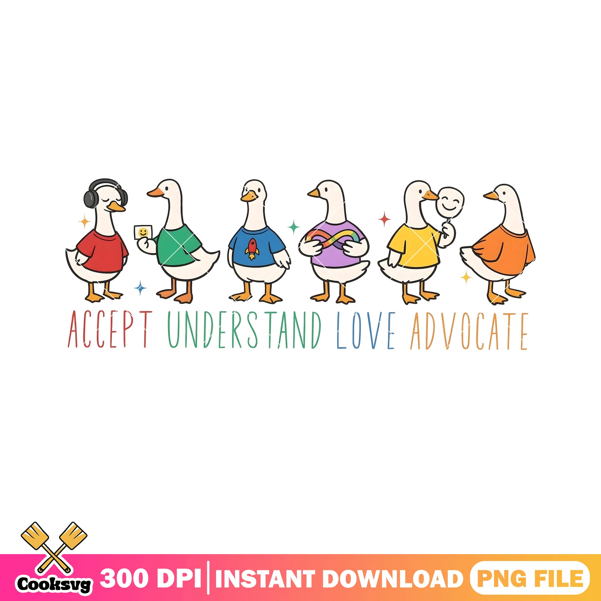 Accept goose love advocate png, meme poster png, funny art png