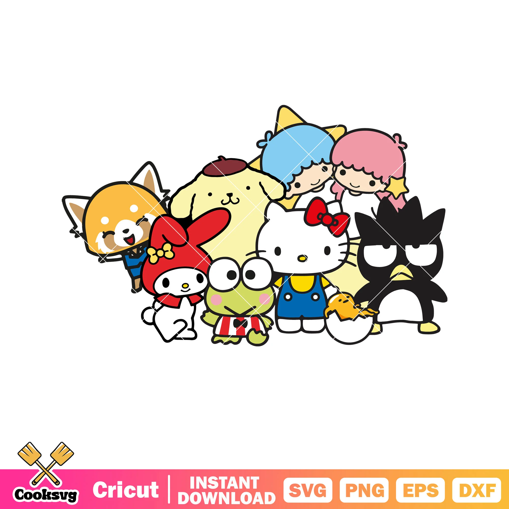 All sanrio cartoon characters svg, sanrio characters svg