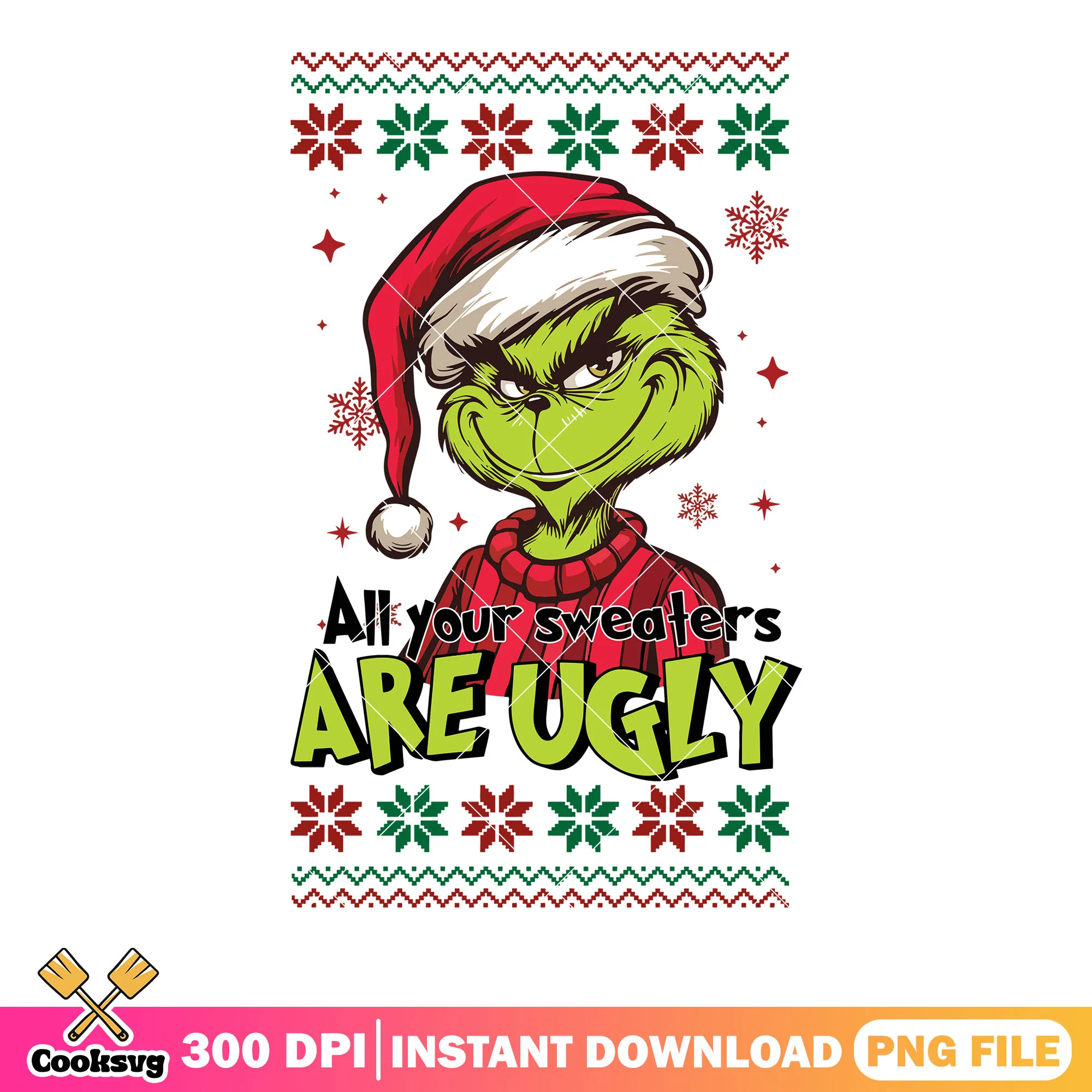 All the sweater are ugly png, the grinch png, merry christmas png