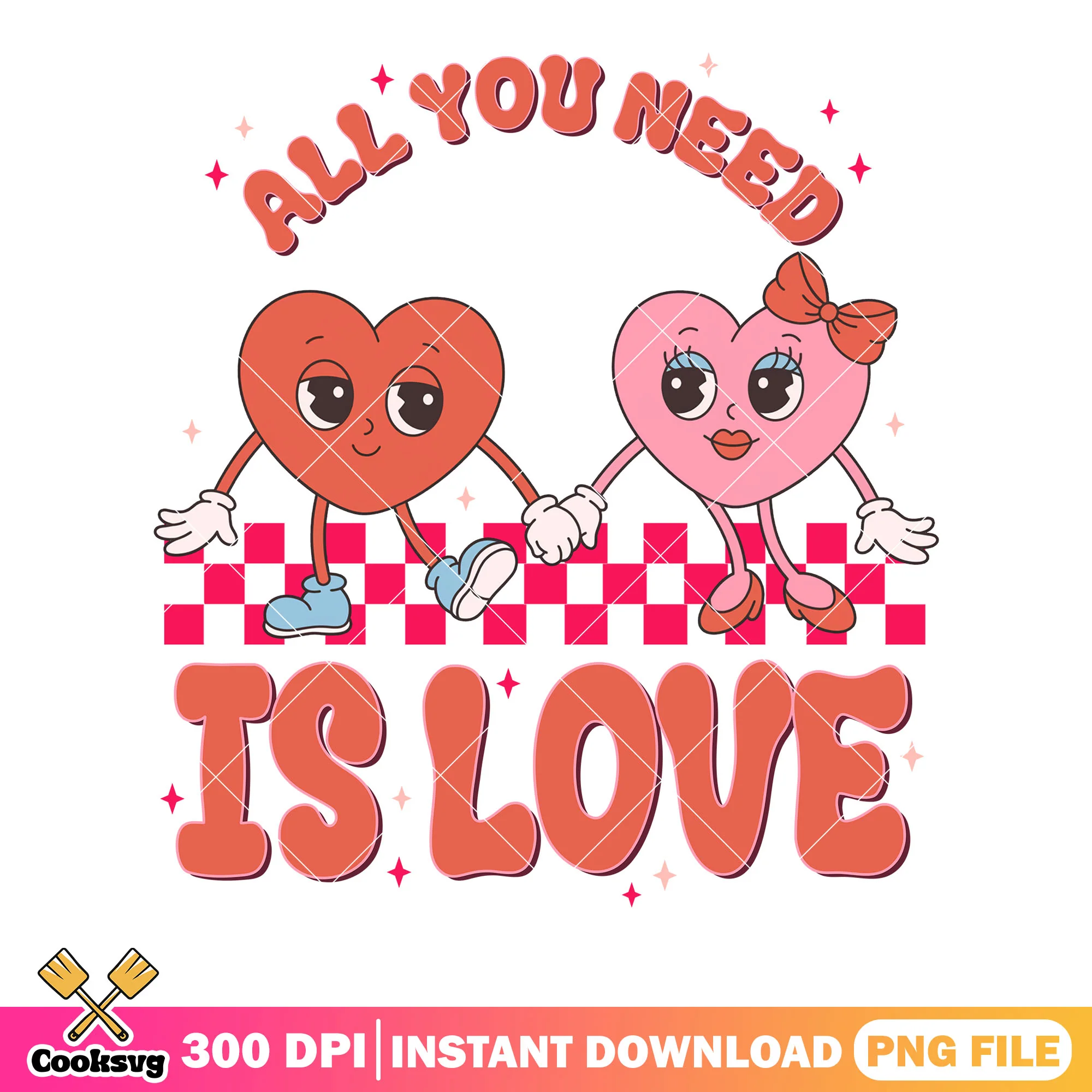 All you need is love png, valentines day png, couple initals png