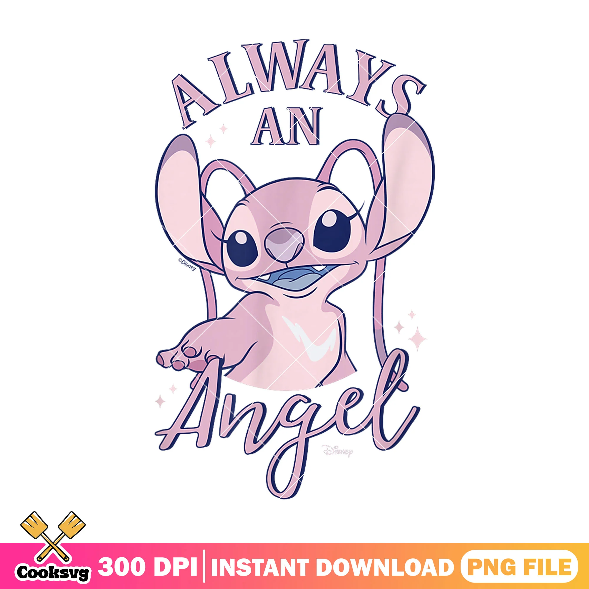 Always an angel stitch png, angel stitch png, disney angel png