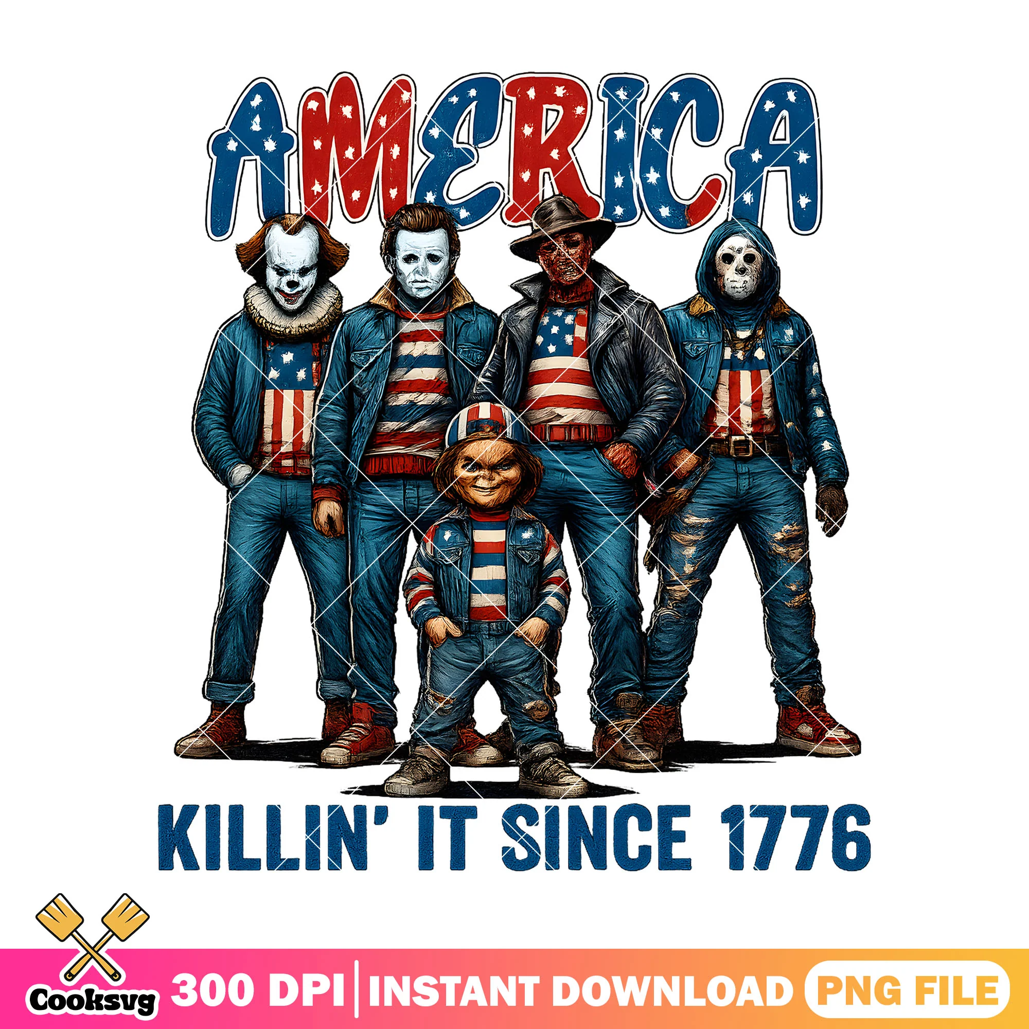 America killin it since 1776 png, america horror png, horror movies png