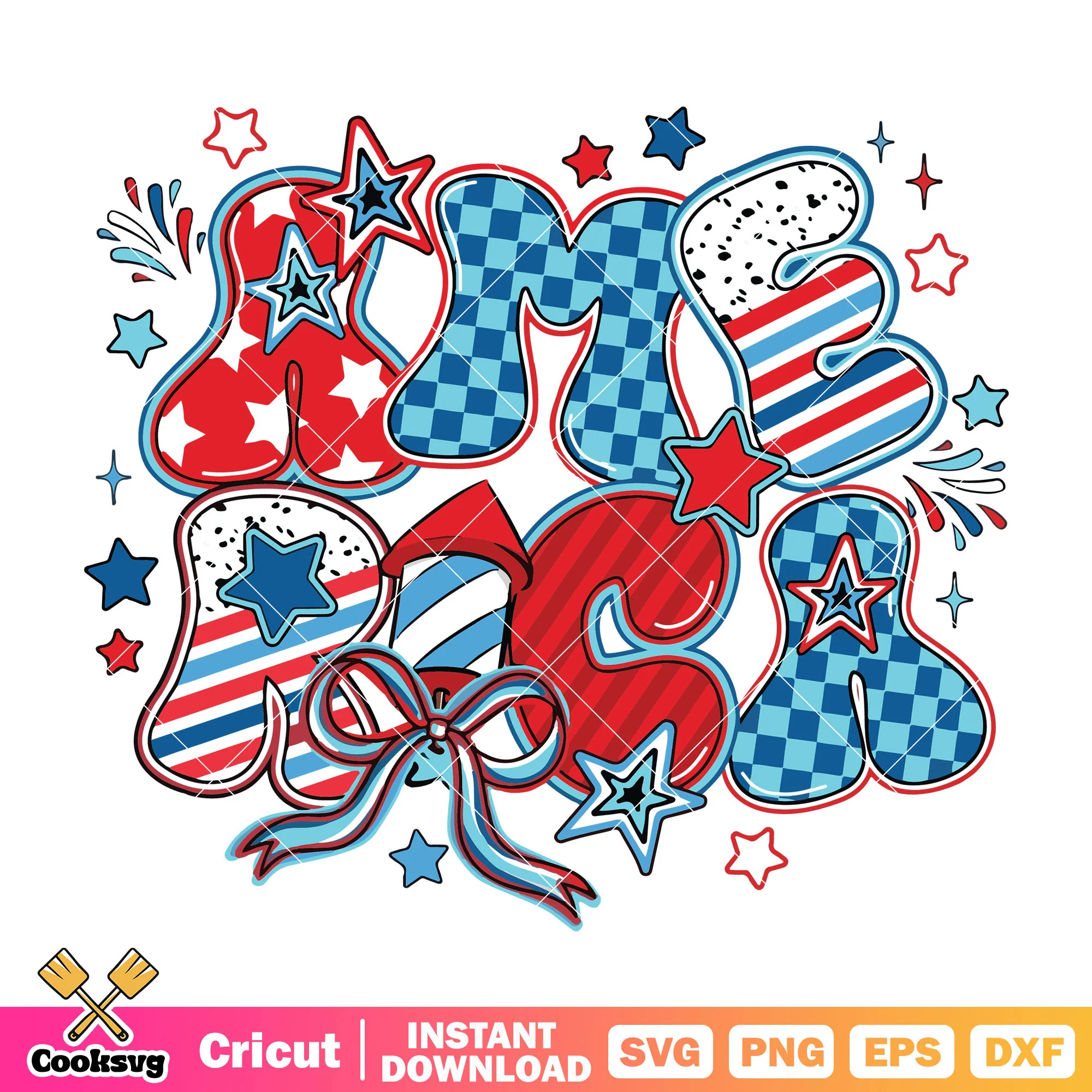 America star text vibes svg, america vibes svg, america svg