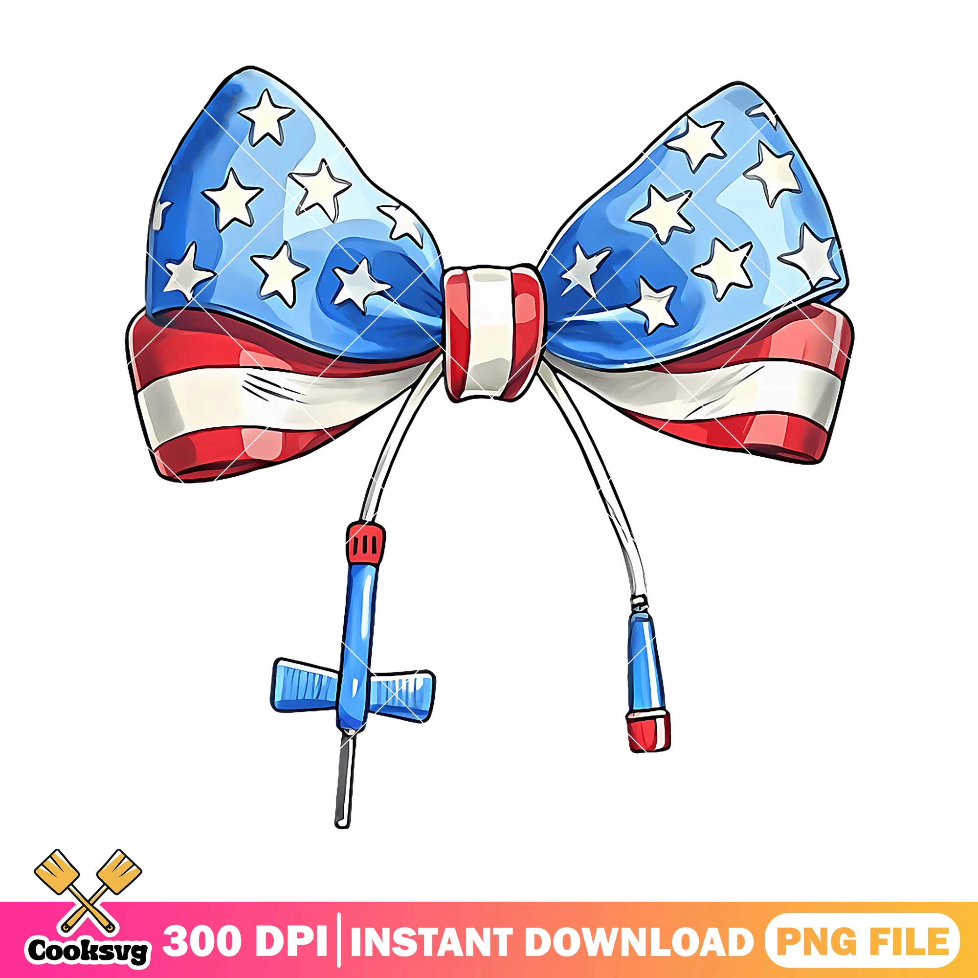 American Flag Bow Patriotic png, america patriotic png, america flag png