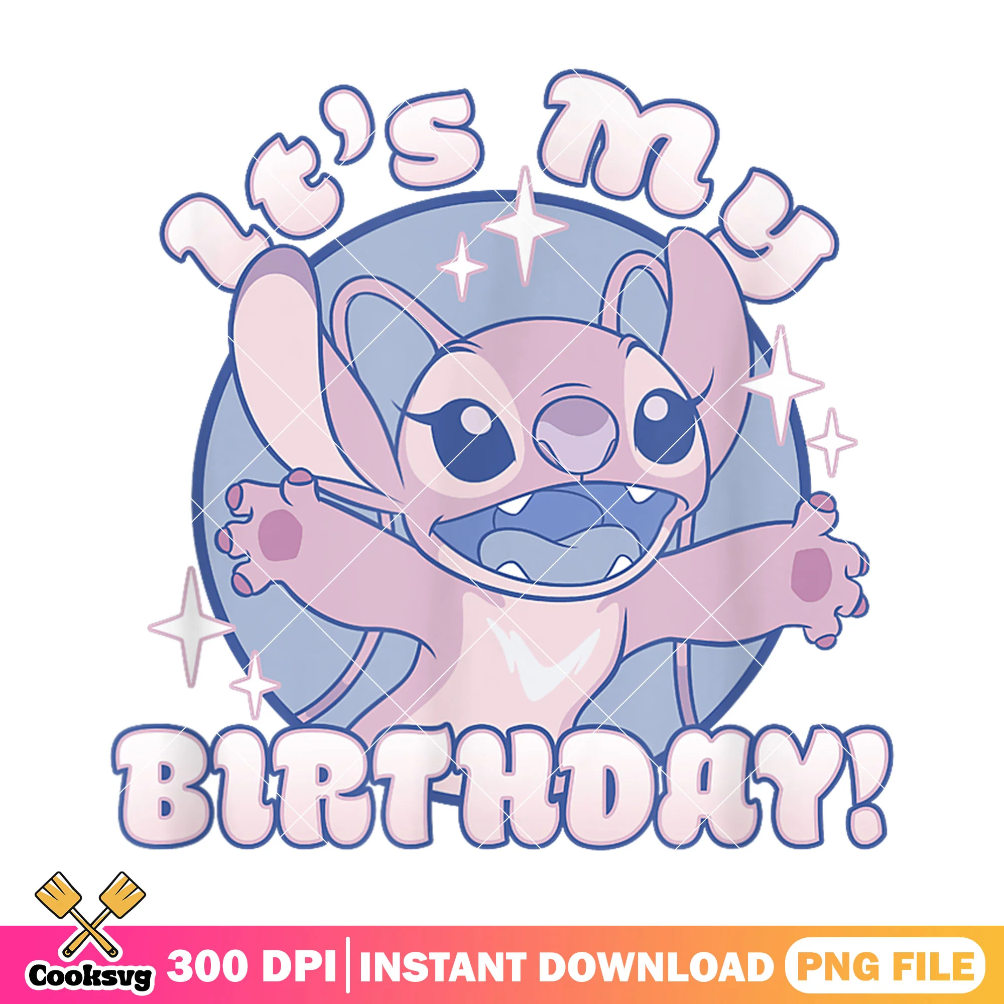 Angel its my birthday png, stitch angel png, stitch birthday png