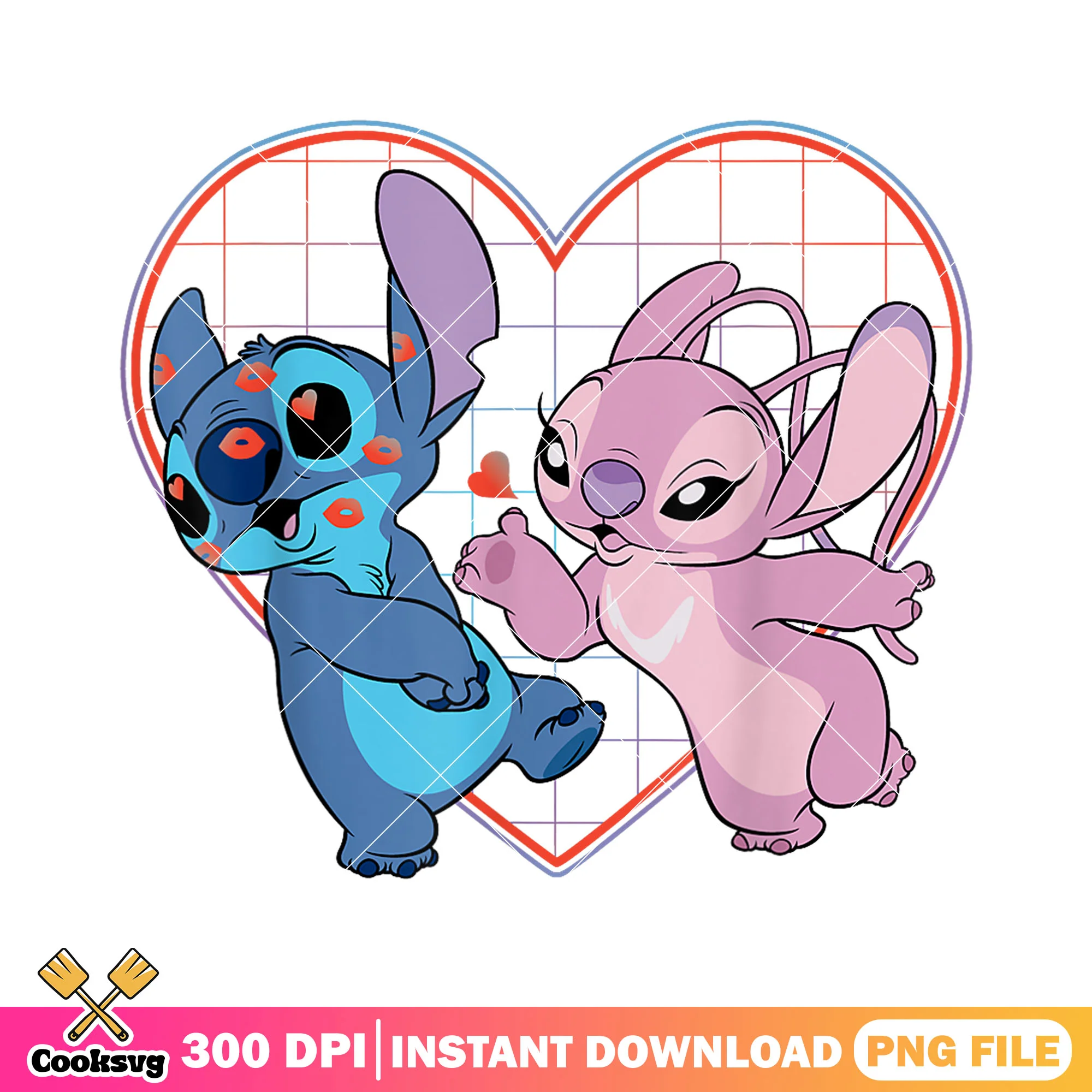 Angel love stitch heart png, stitch angel png, love stitch png