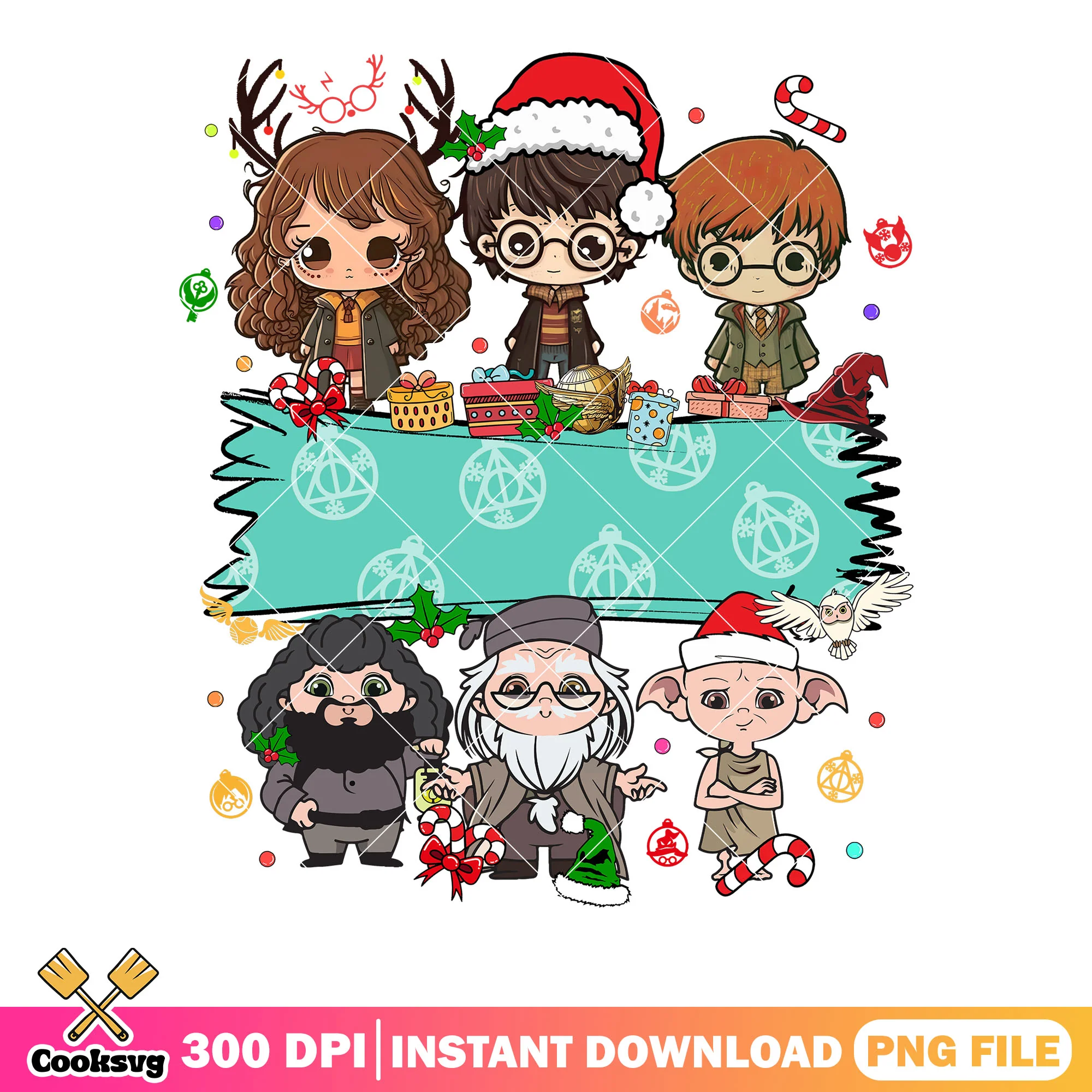 Anime christmas harry potter png, merry xmas png, dumbledore png
