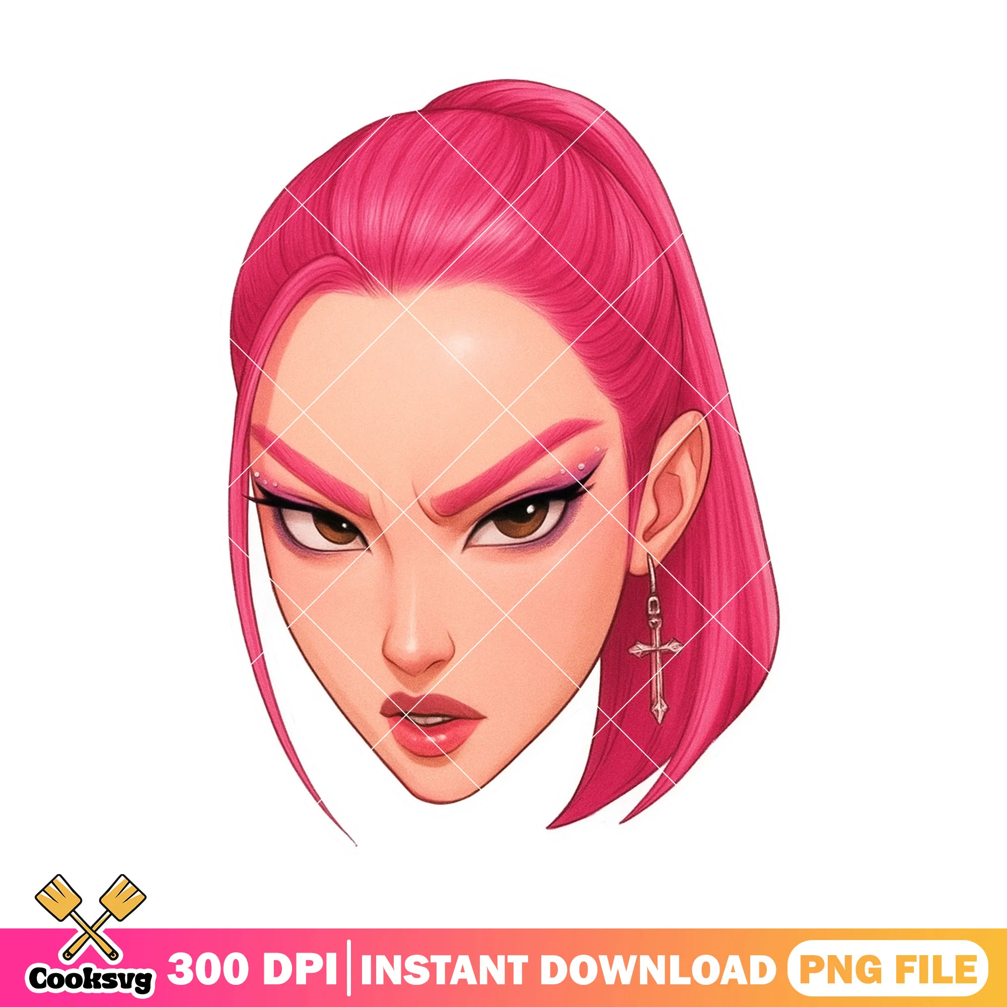 Anoy face mira png, kpop huntrix png, kpop mira png