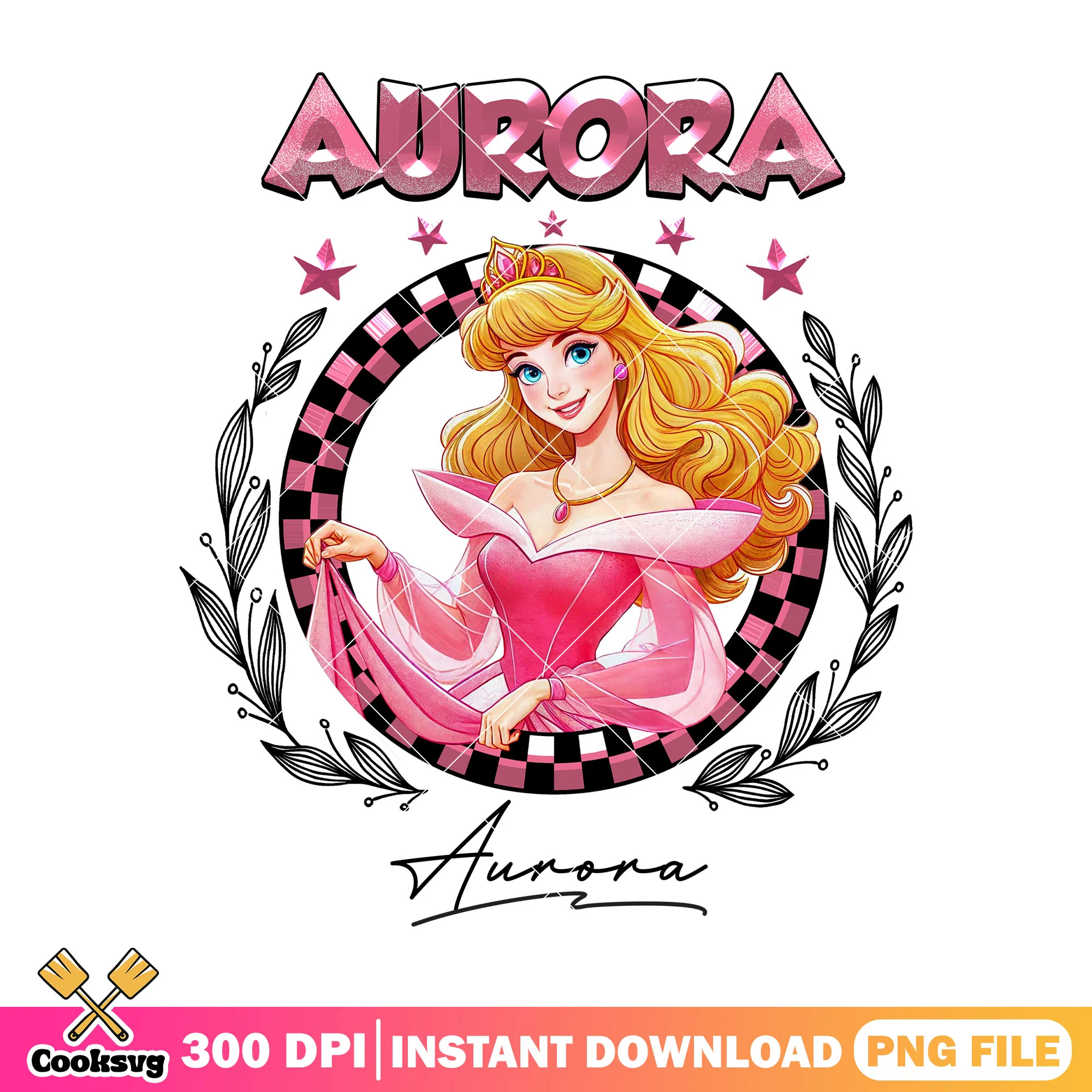 Aurora signature png, briar rose png, disney princesses png