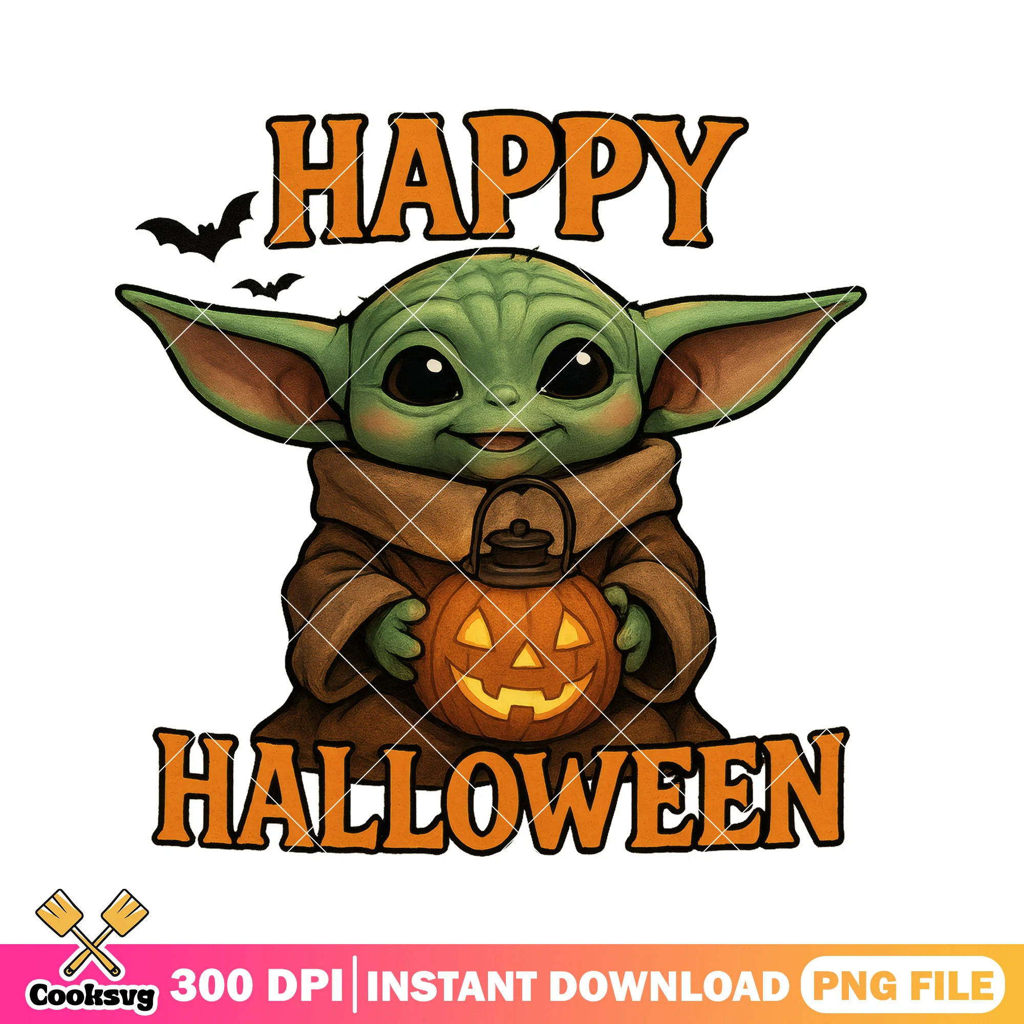 Baby master yoda halloween png, halloween store png, star wars png