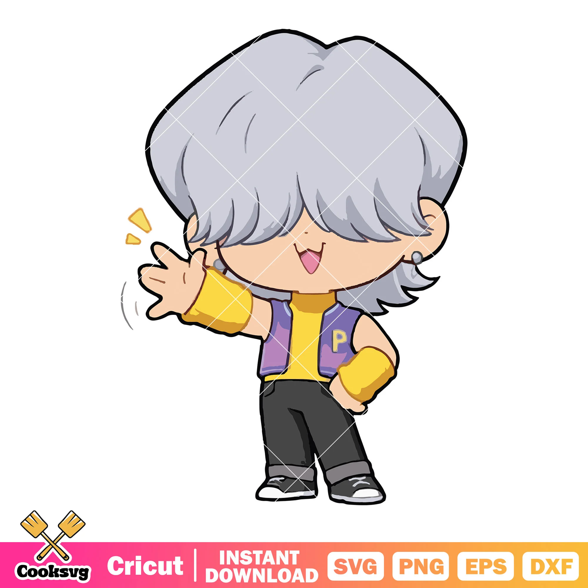 Baby mystery shiny hi pose svg, kpop saja svg, mystery saja svg