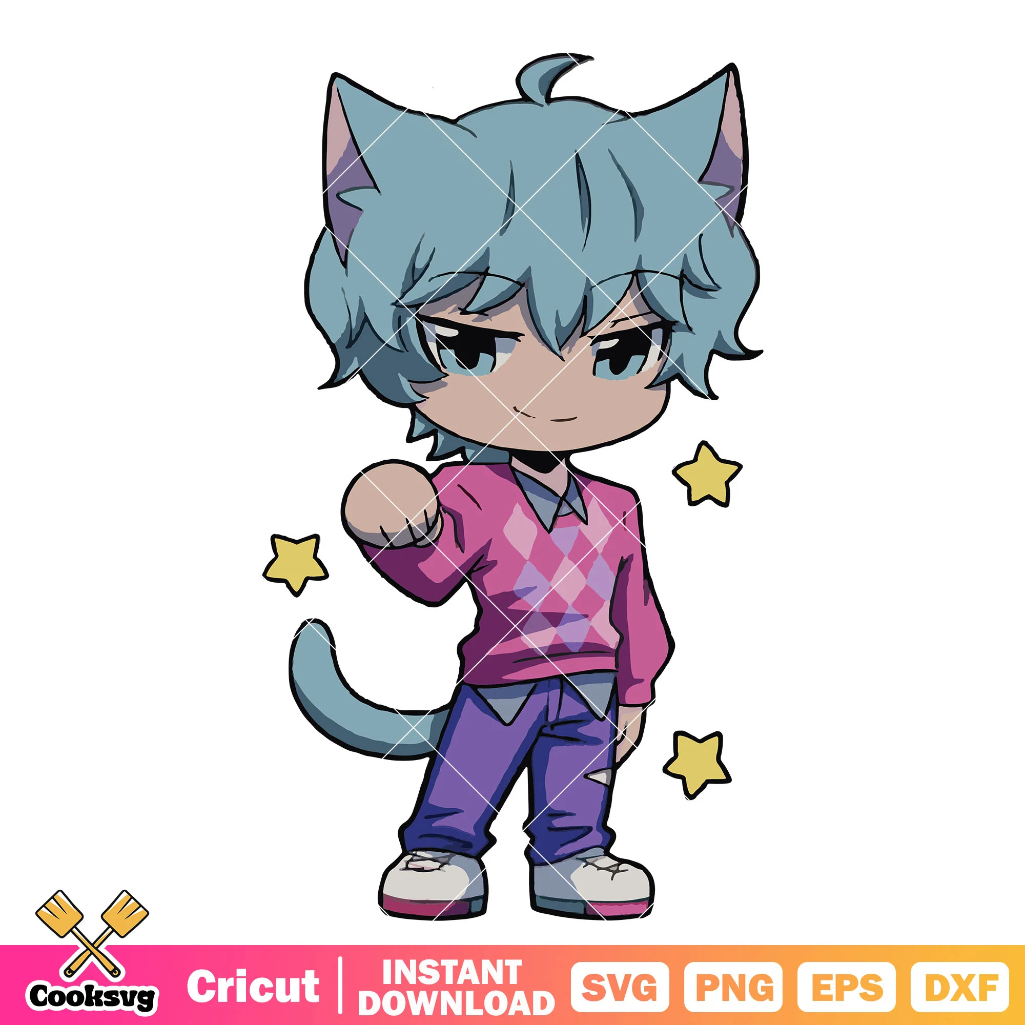 Baby saja boys cat svg, baby saja svg, kpop hunters svg