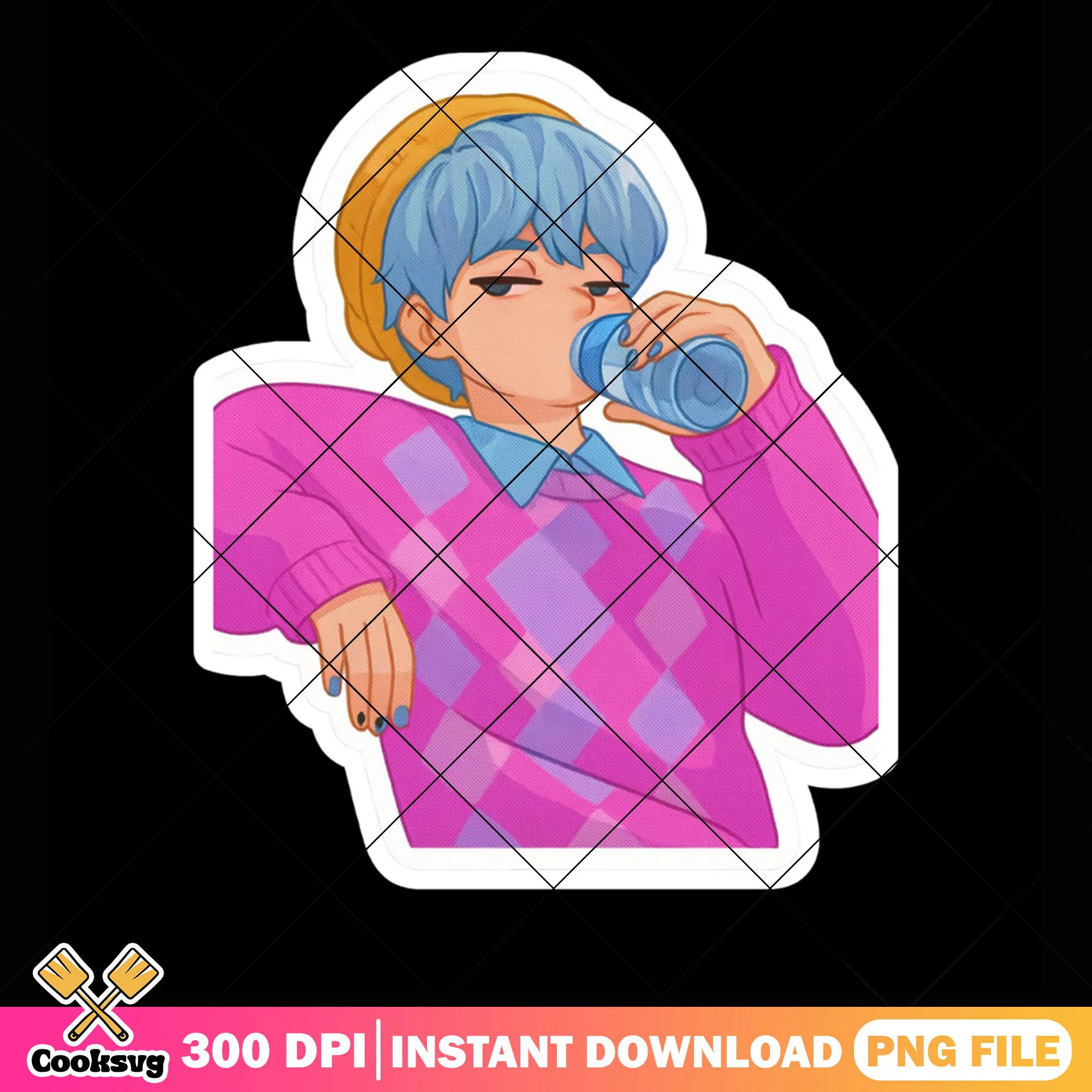 Baby saja drink png sticker, baby saja png, kpop saja png