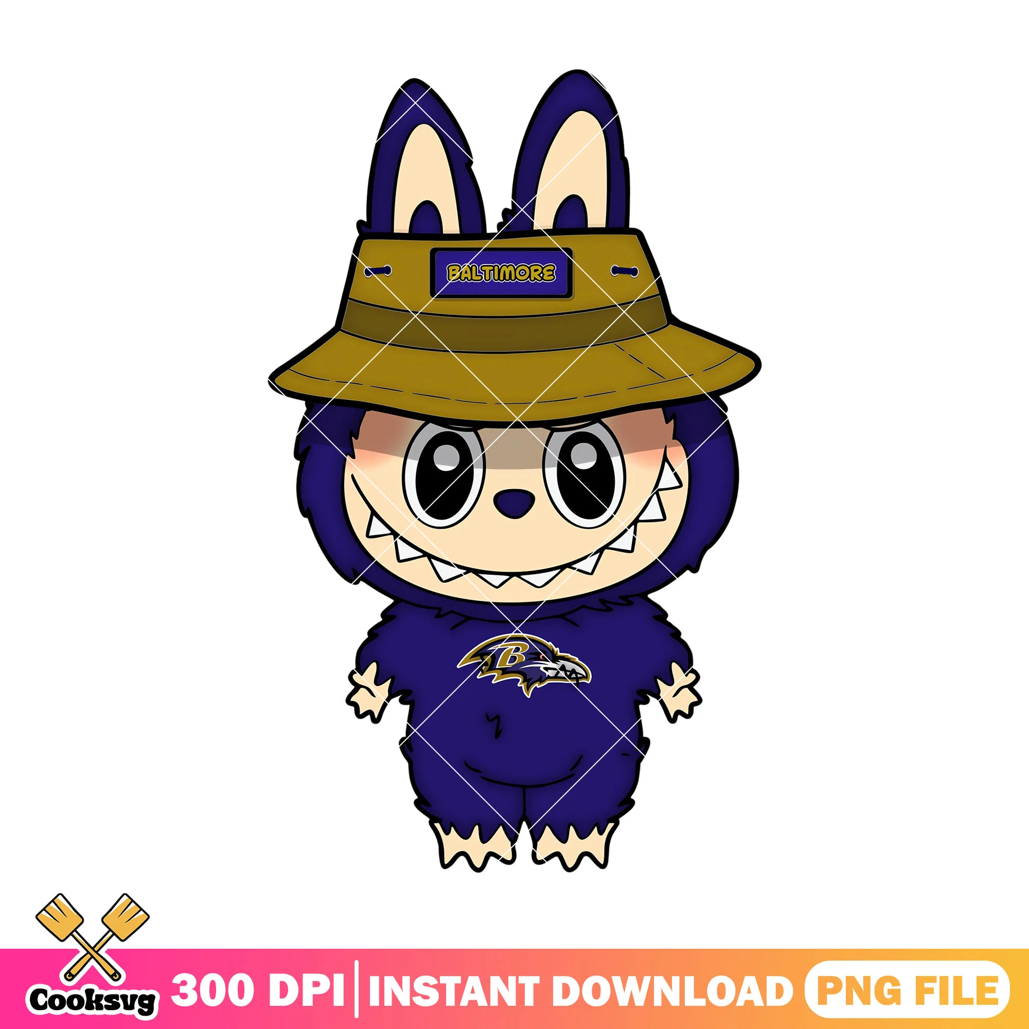 Baltimore labubu baseball team png, labubu baby png, labubu plush png