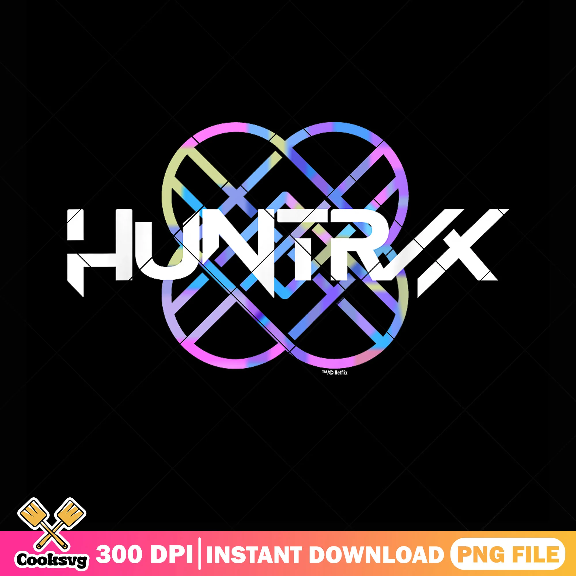 Band logo huntrix girl png, huntrix logo png, huntrix member png