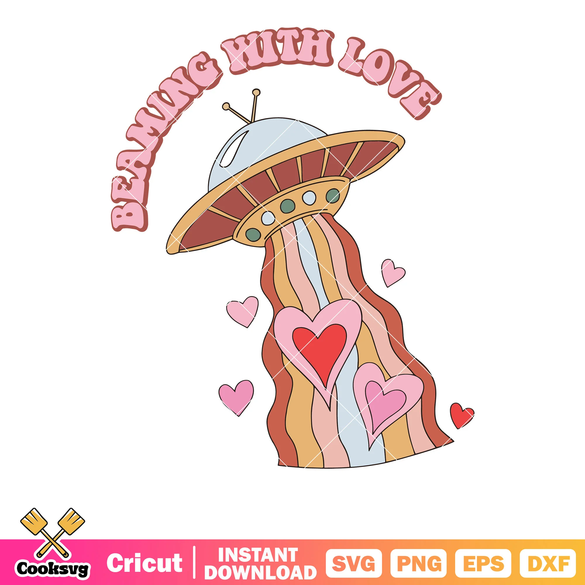Beaming with love valentine svg, love valentine svg, valentine quote svg