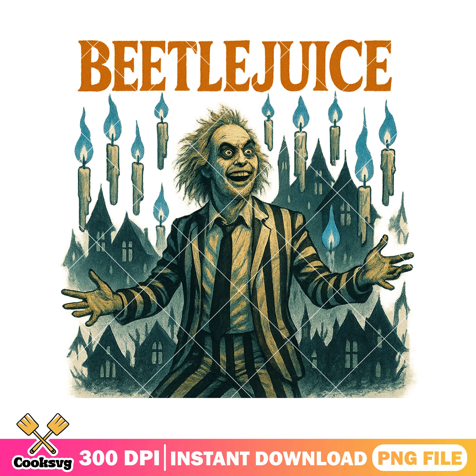 Beetlejuice blue candle png, spirit halloween png, beetlejuice 2 png