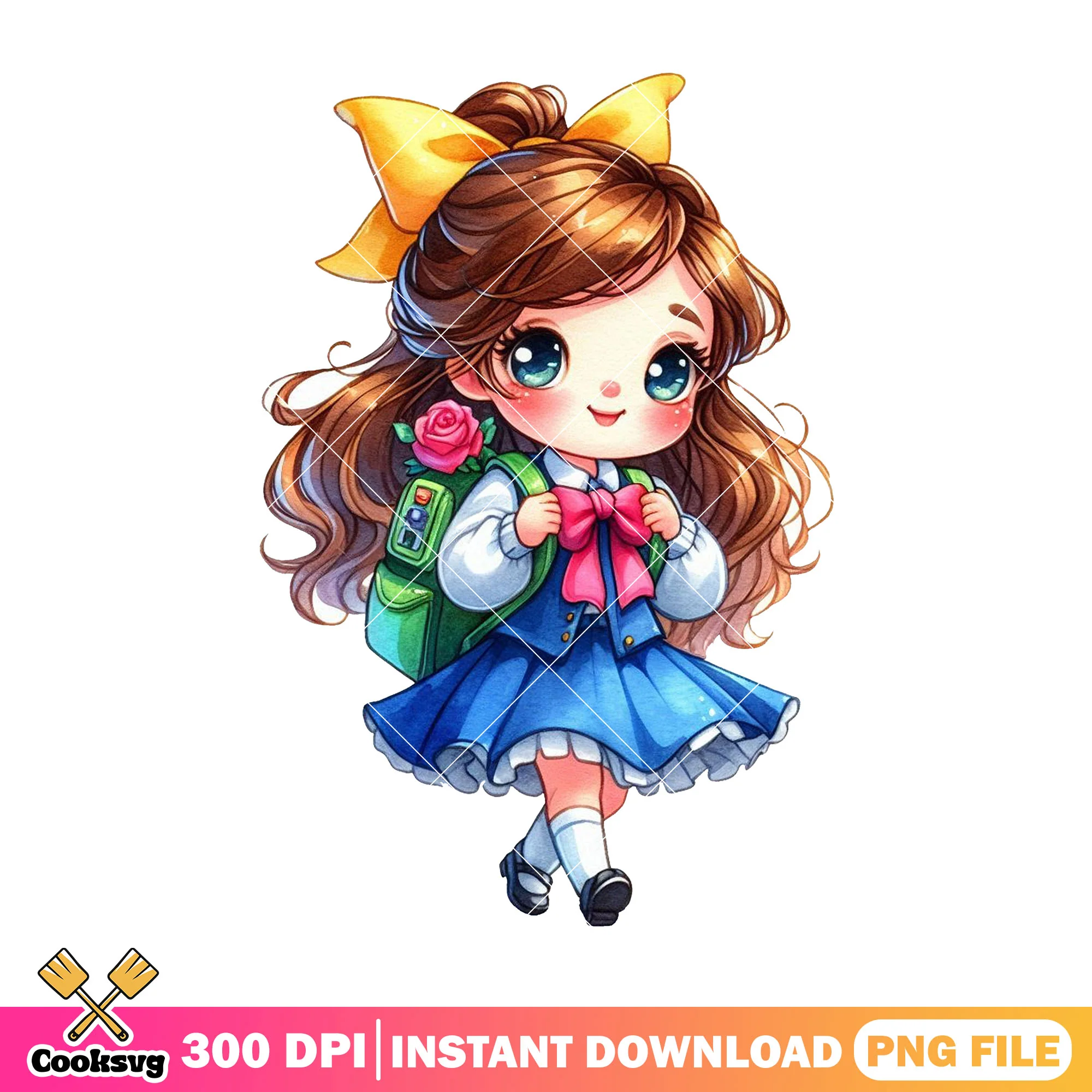 Belle princess png, back to school outfit png, little princess png