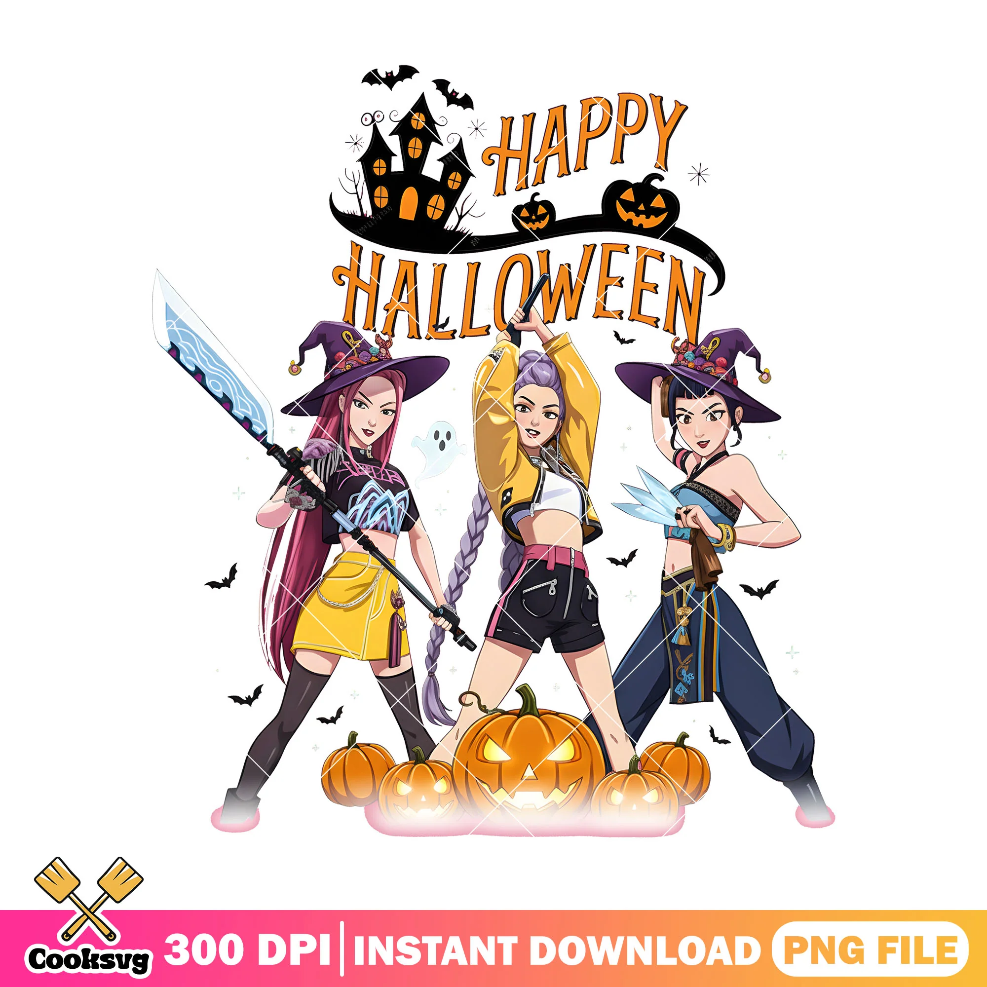 Big knife wicker pumpkin png, yellow jacket png, young girl png