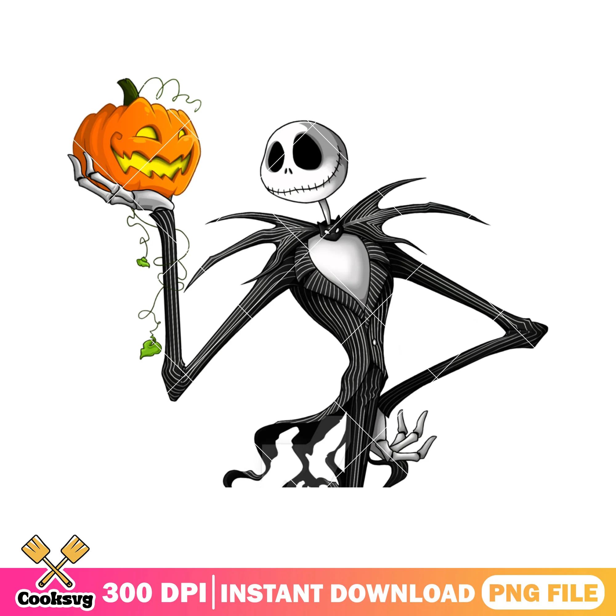 Big pumpkin head and jack png, jack skellington png, halloween idea png