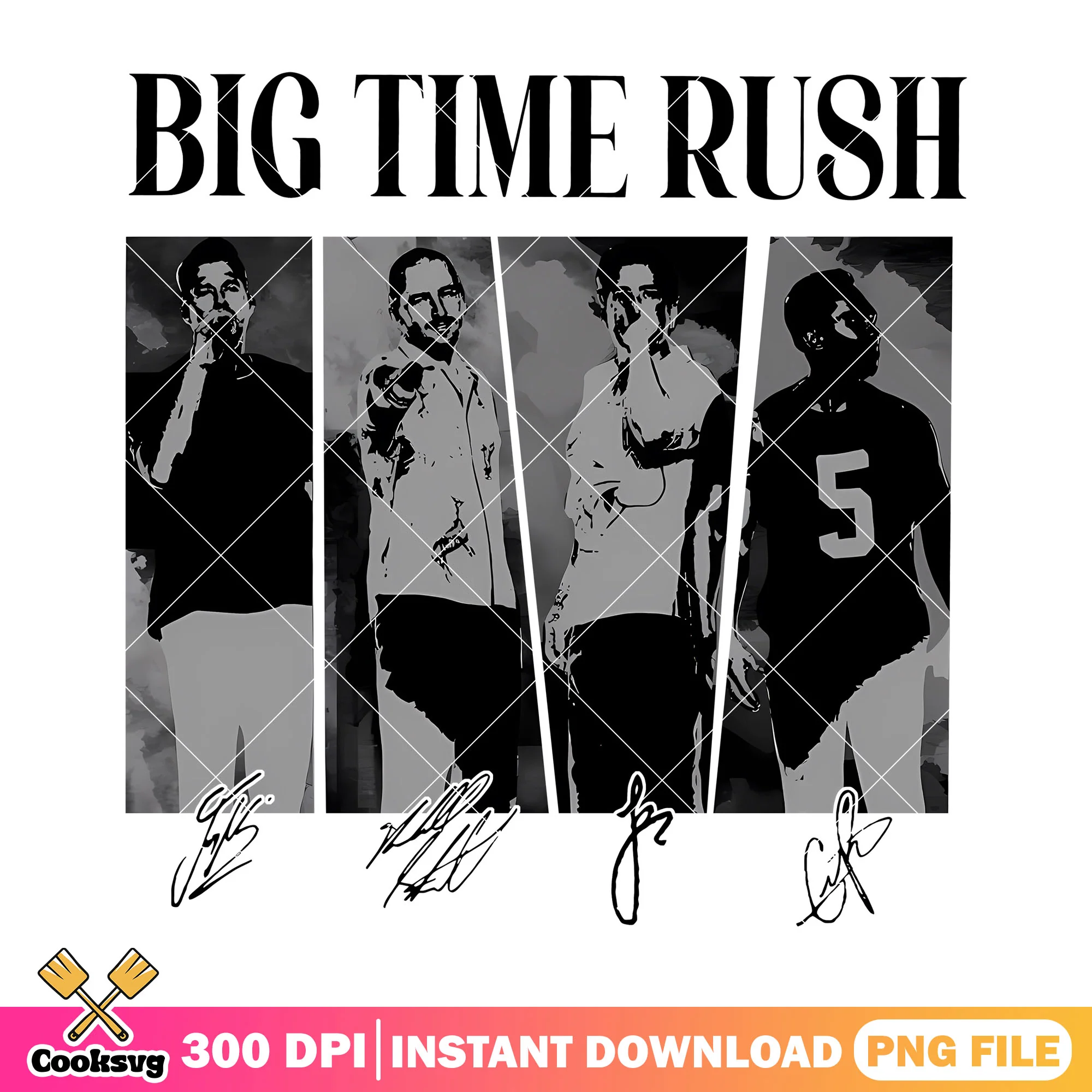 Big time rush sign png, big time rush 2025 png, 90s vintage png
