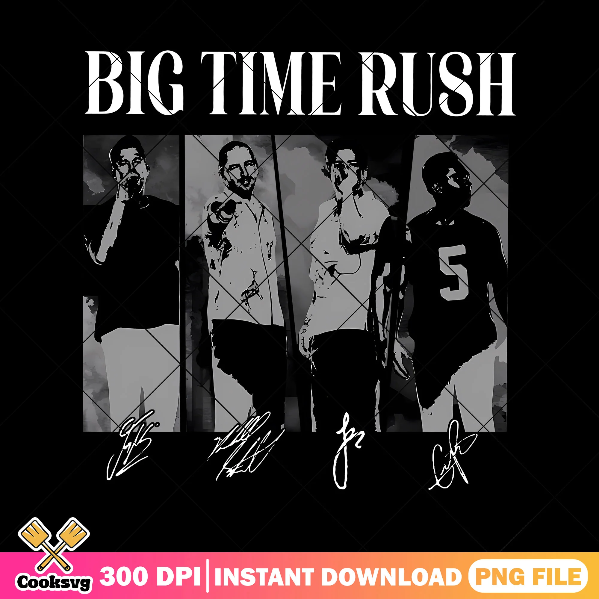 Big time rush team png, btr band tee png, In Real Life Tour png