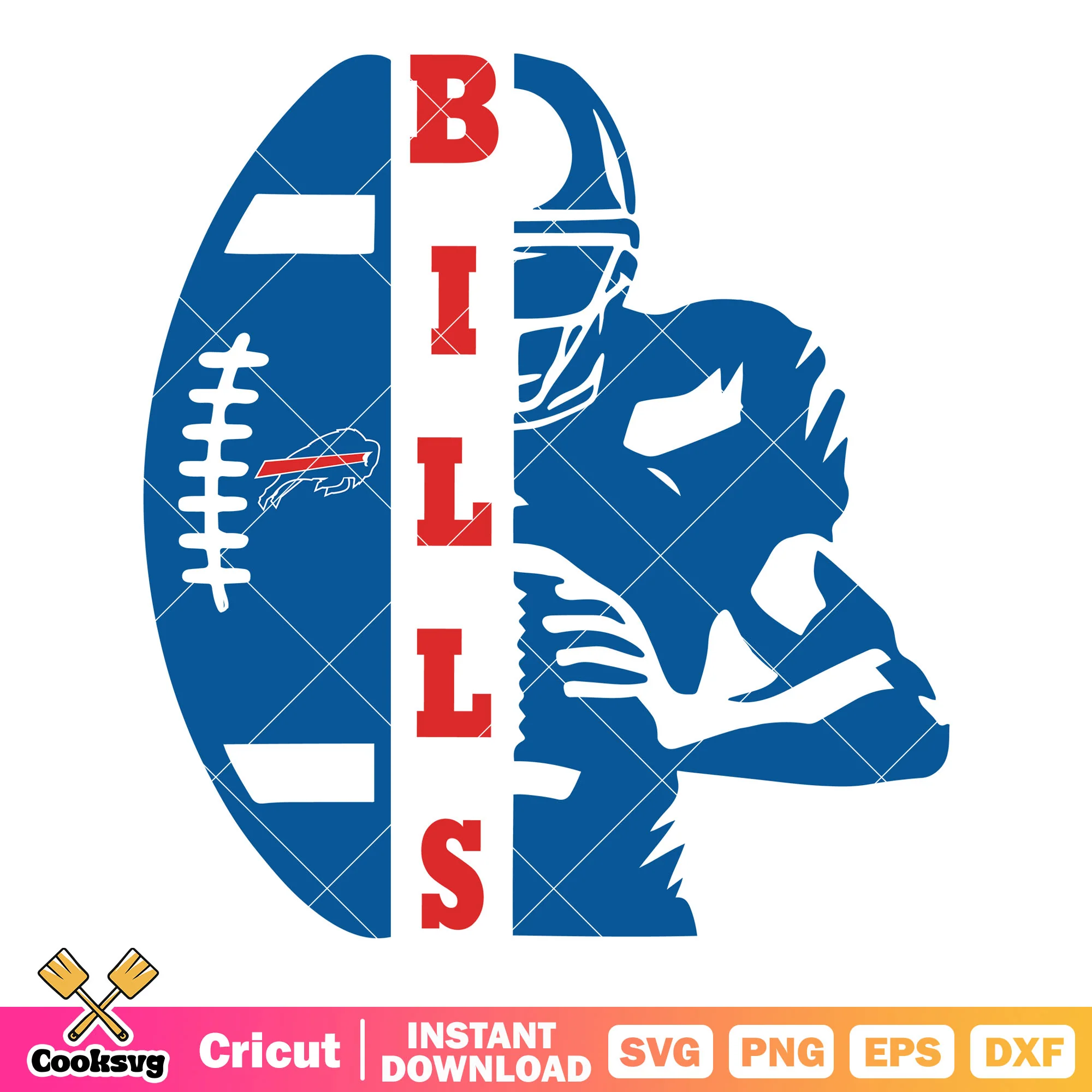 Bills american football svg, buffalo bills svg, billy buffalo svg