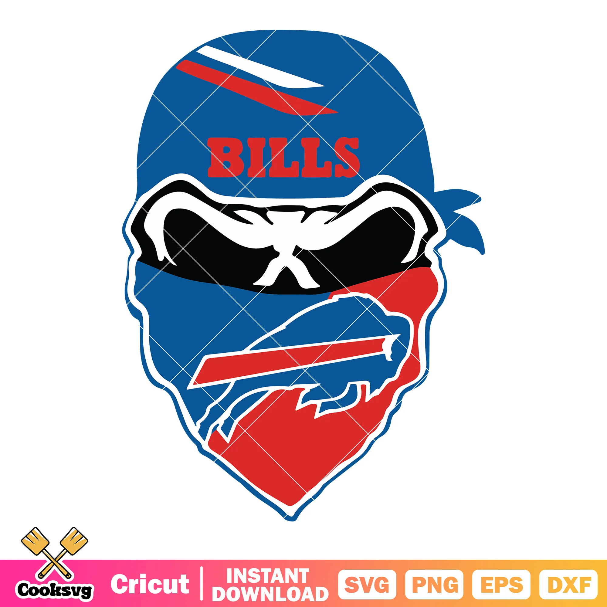 Bills the head banger svg, skeleton skull svg, buffalo bills svg
