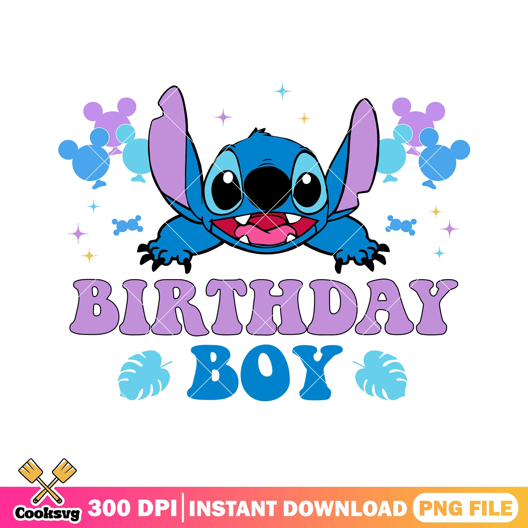 Birthday boy with stitch png, birthday stitch png, disney birthday png