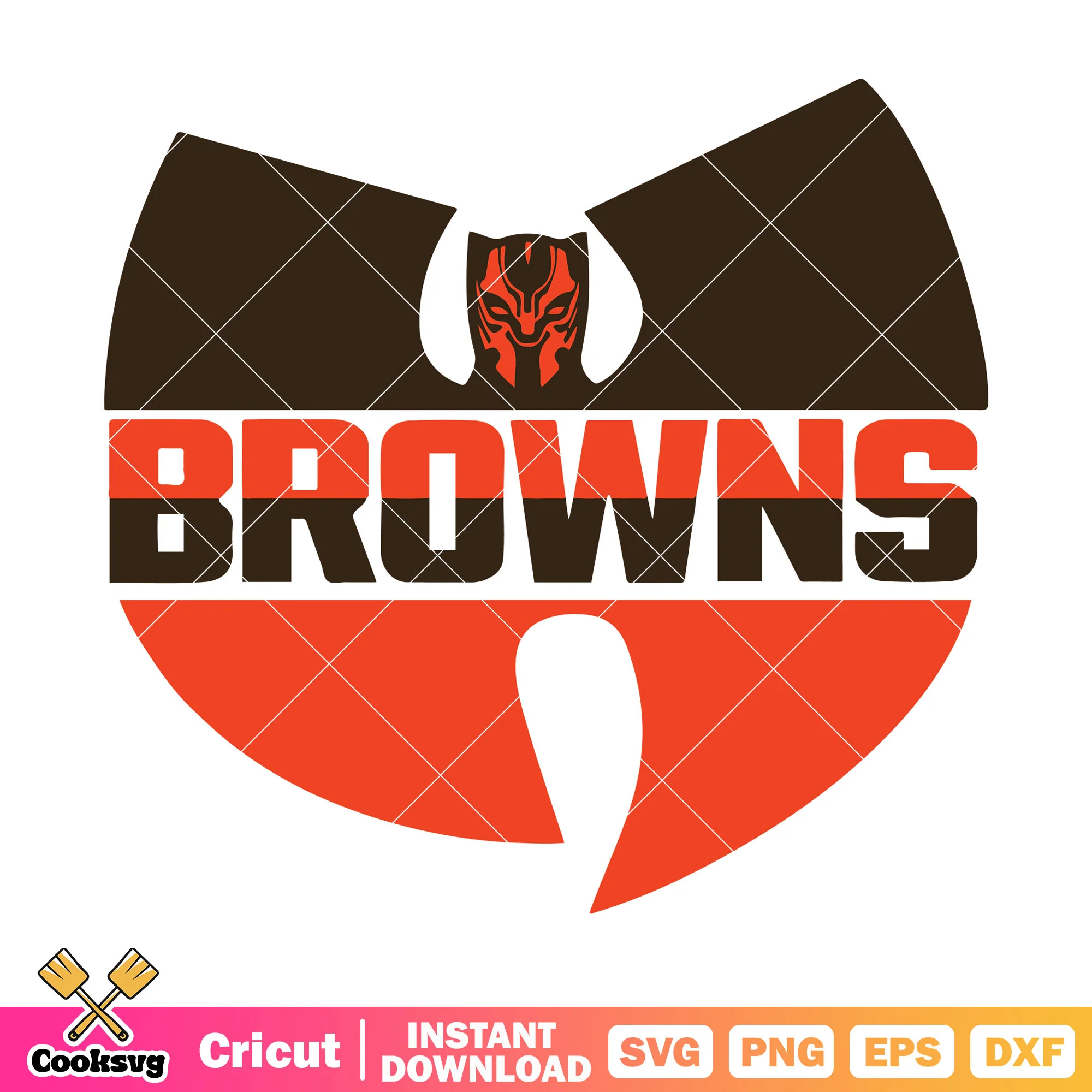 Black panther cleveland browns svg, national football leauge svg
