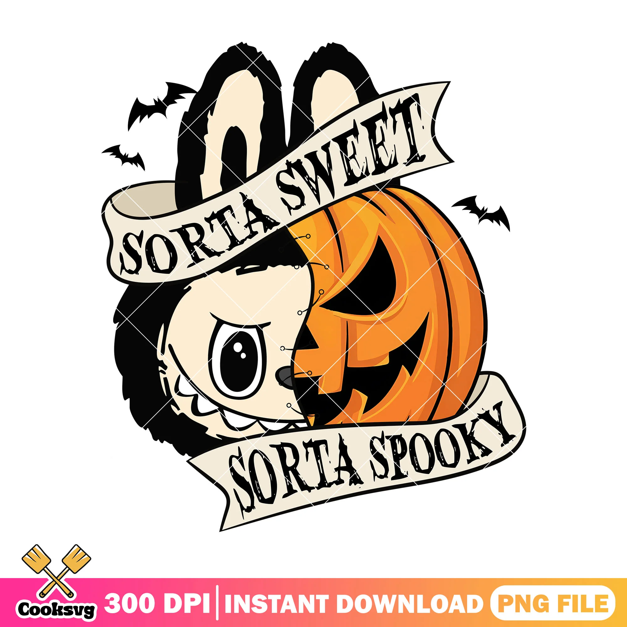 Black sorta spooky labubu png, labubu dolls png, halloween spirit png