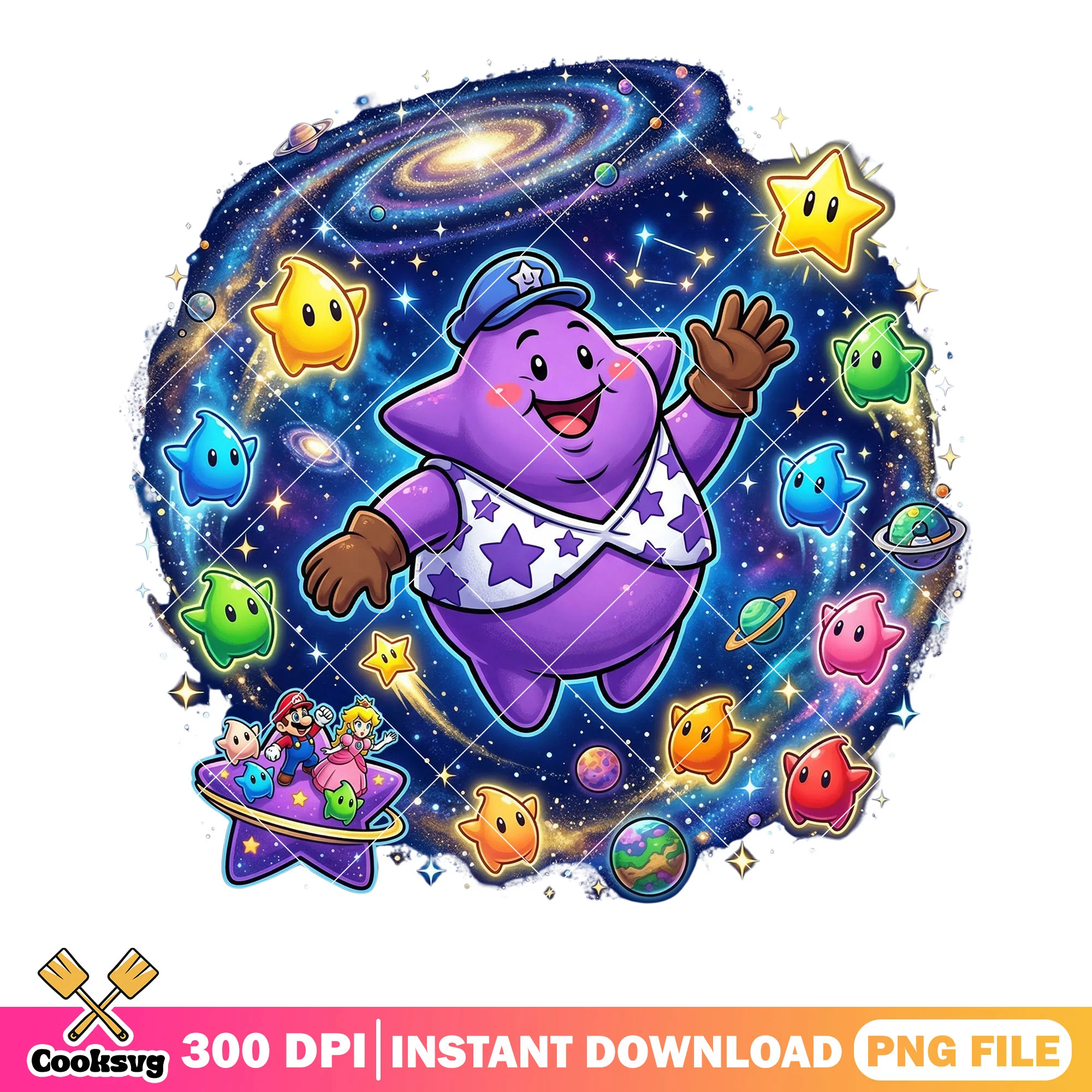 Blob vibes captain png, nintendo games png, galaxy vibes png