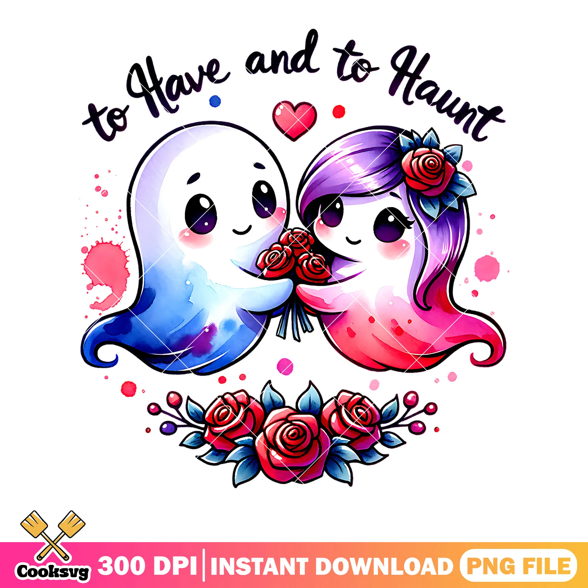 Bloody baby ghost png, rose flower png, halloween scary png