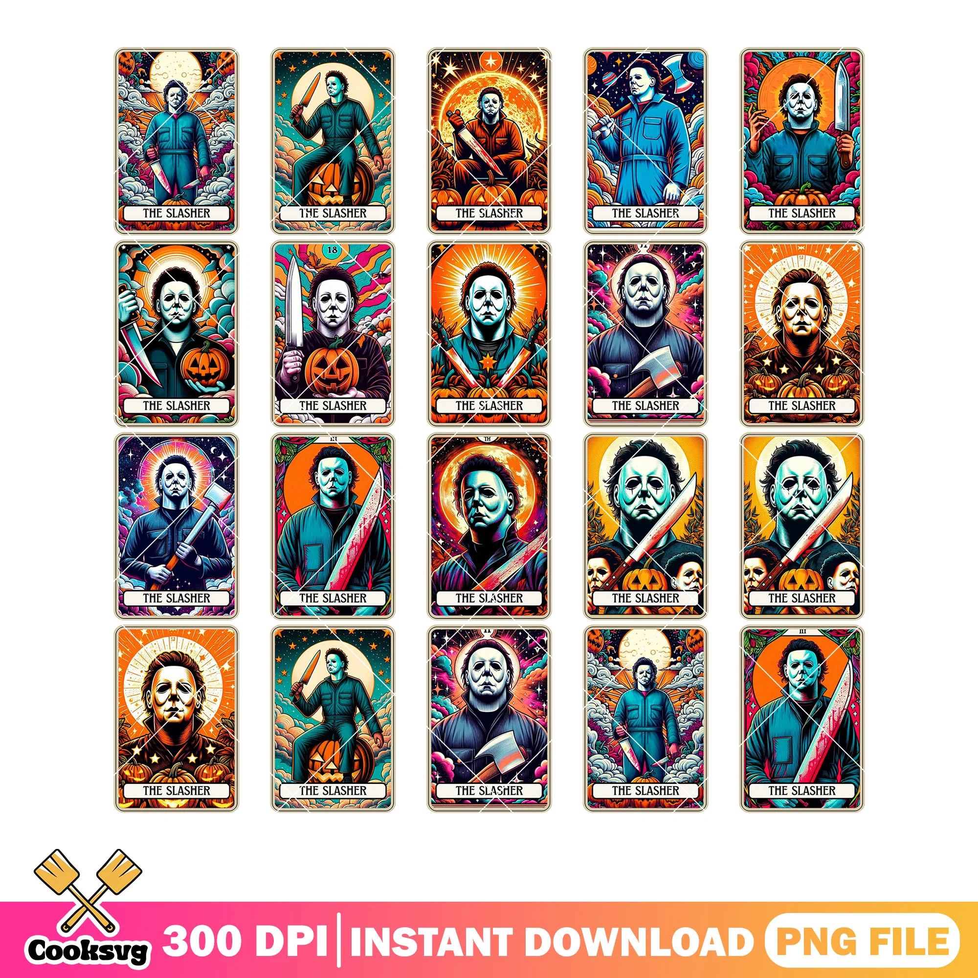 Bloody knife killer png bundle, micheal myes png, full moon night png