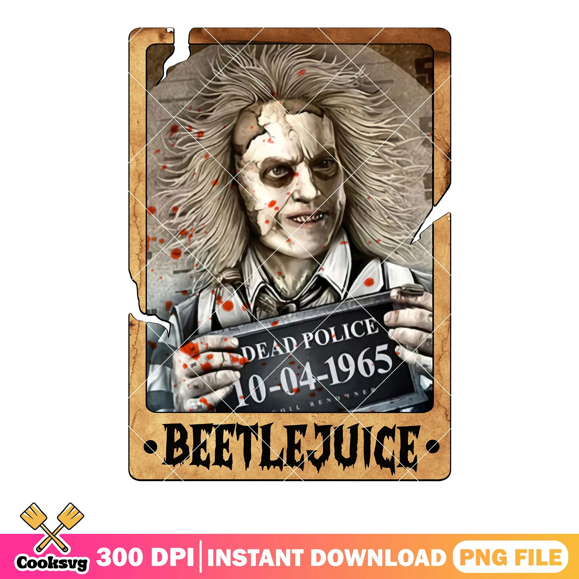 Bloody prisioner old man png, beetlejuice png, halloween movies png