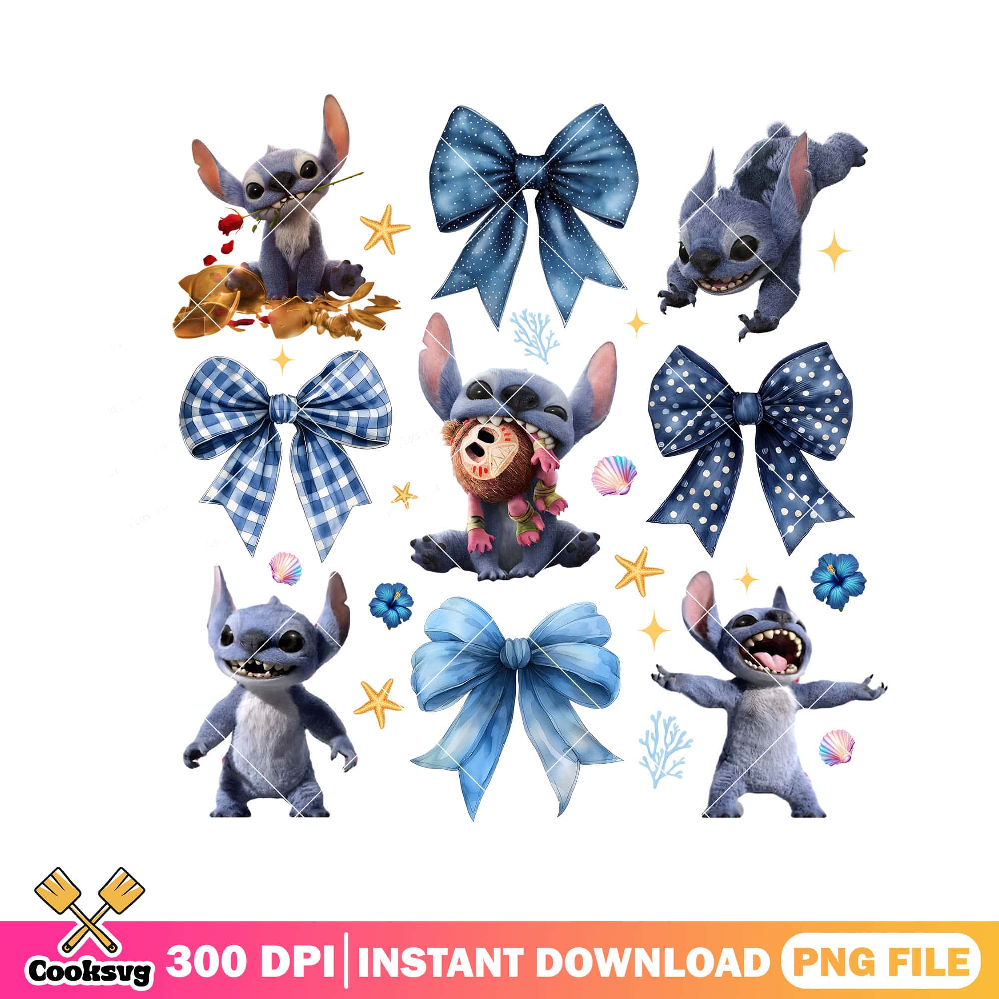 Blue bow tie stitch 2025 movie png, stitch 2025 movie png