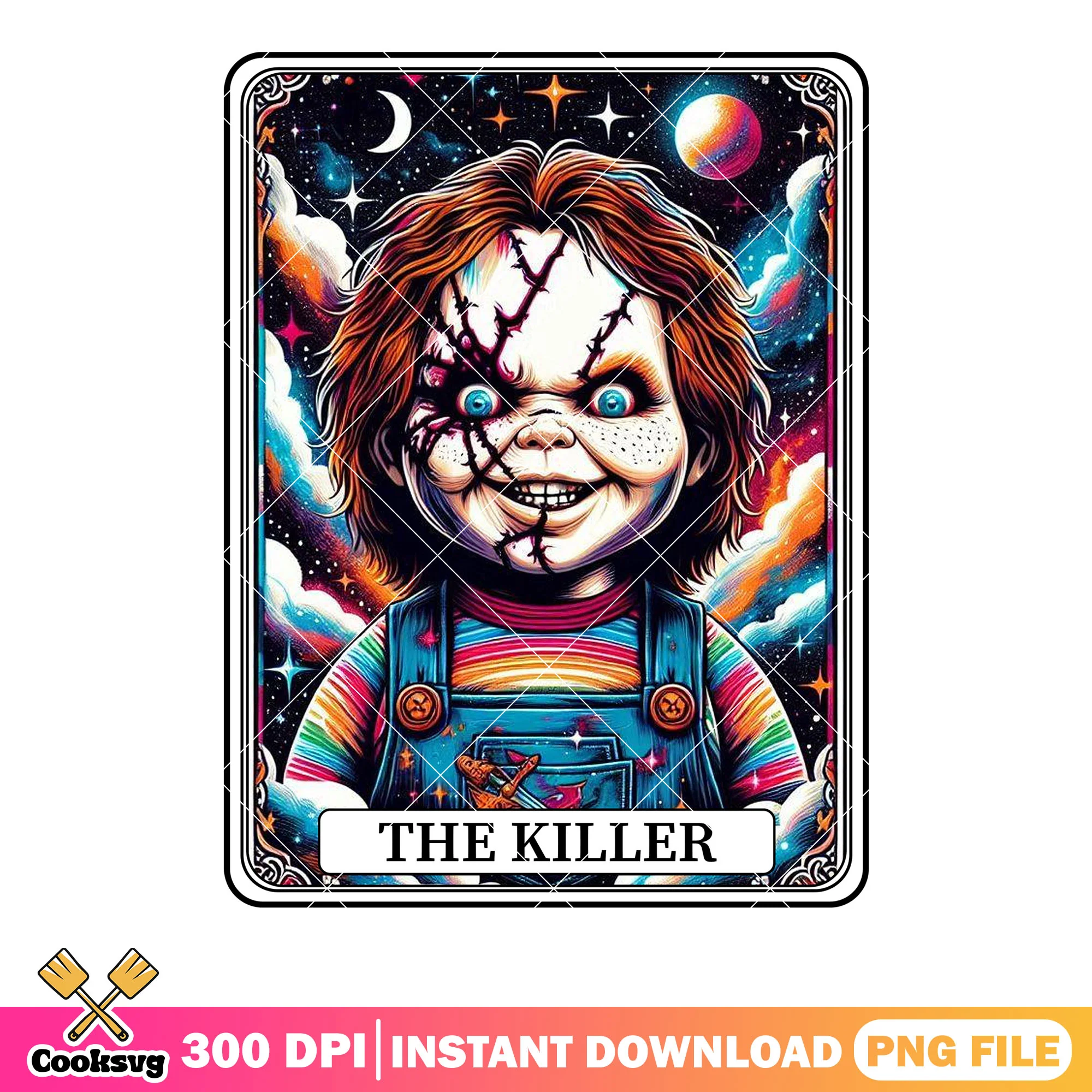 Blue eyes chucky the killer png, stary night png, scary halloween png