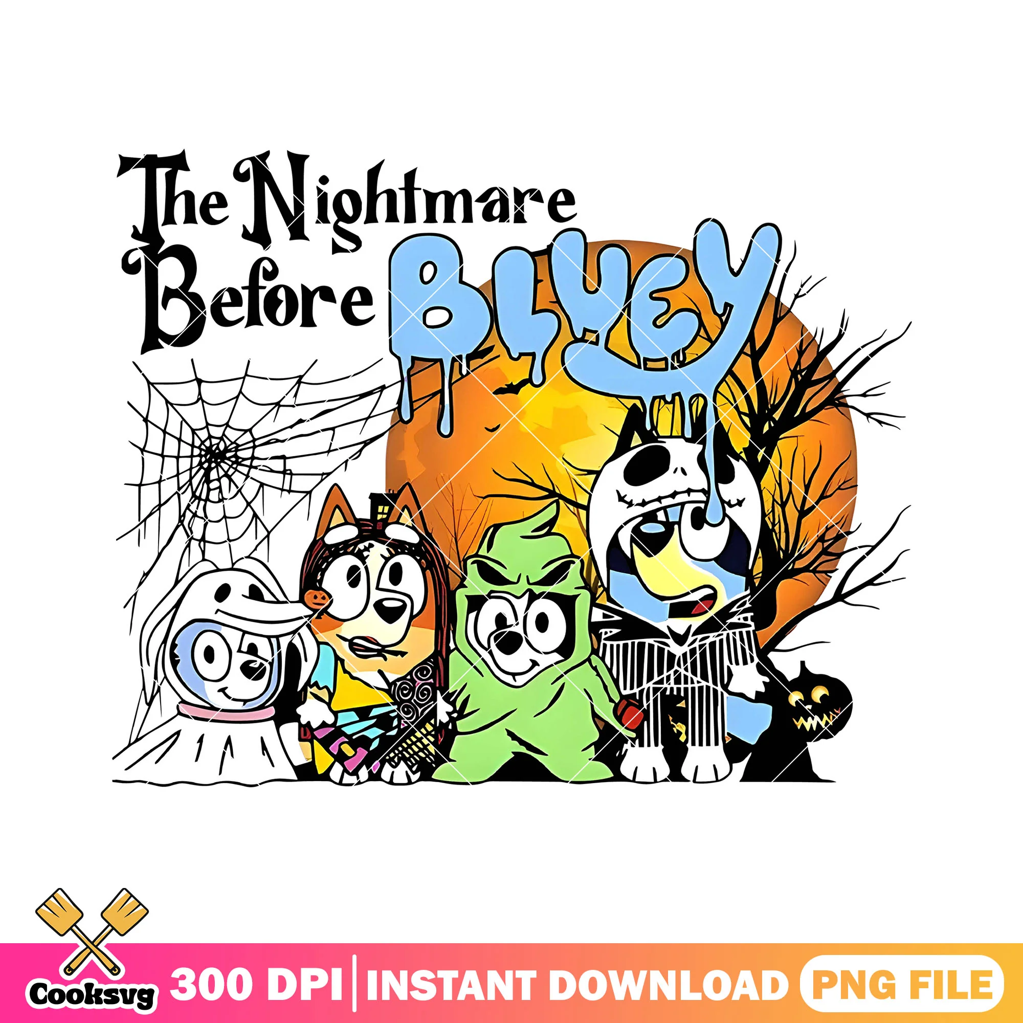 Bluey cartoon halloween png, bluey art png, halloween picture png