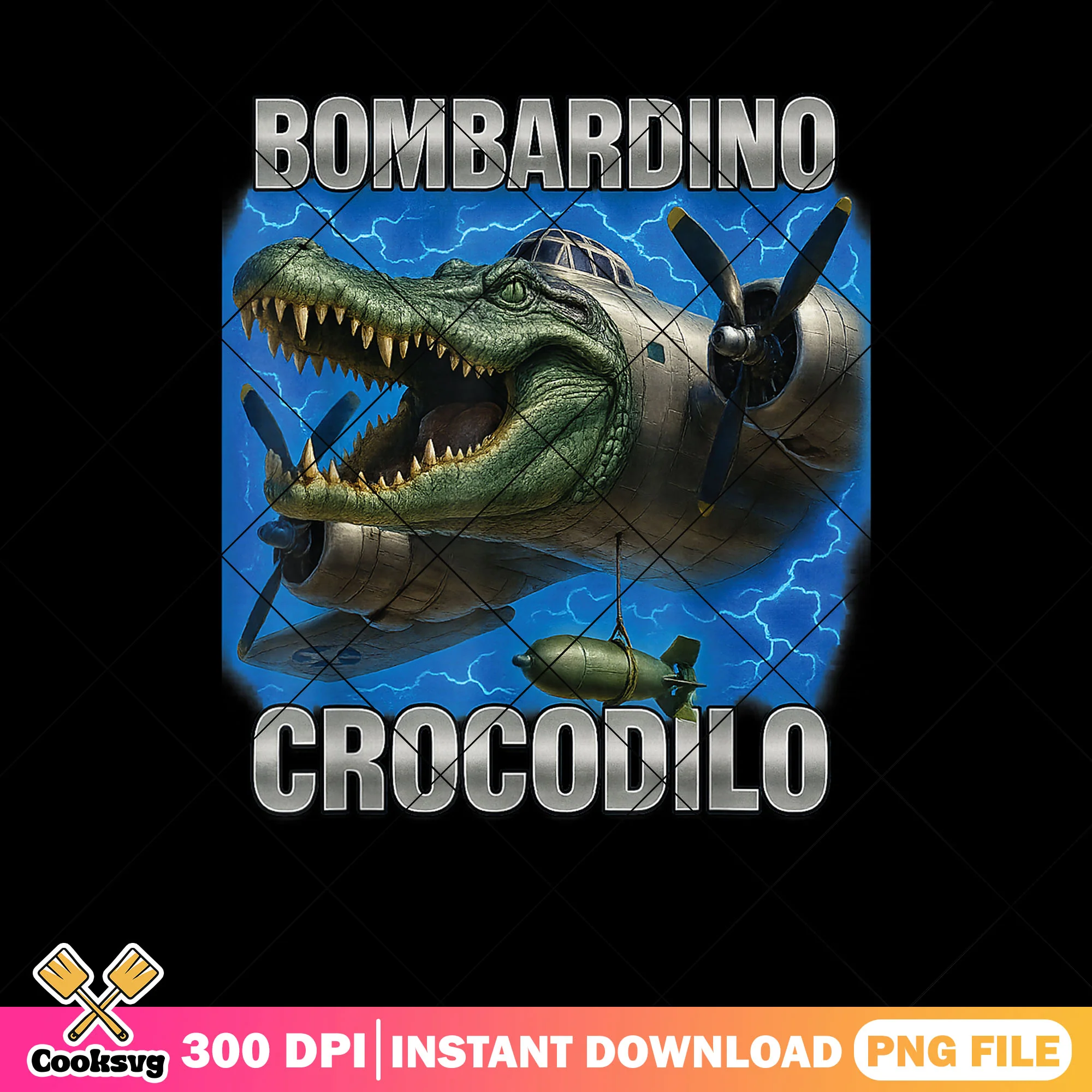 Bombardino crocodilo meme png design, italian brainrot png