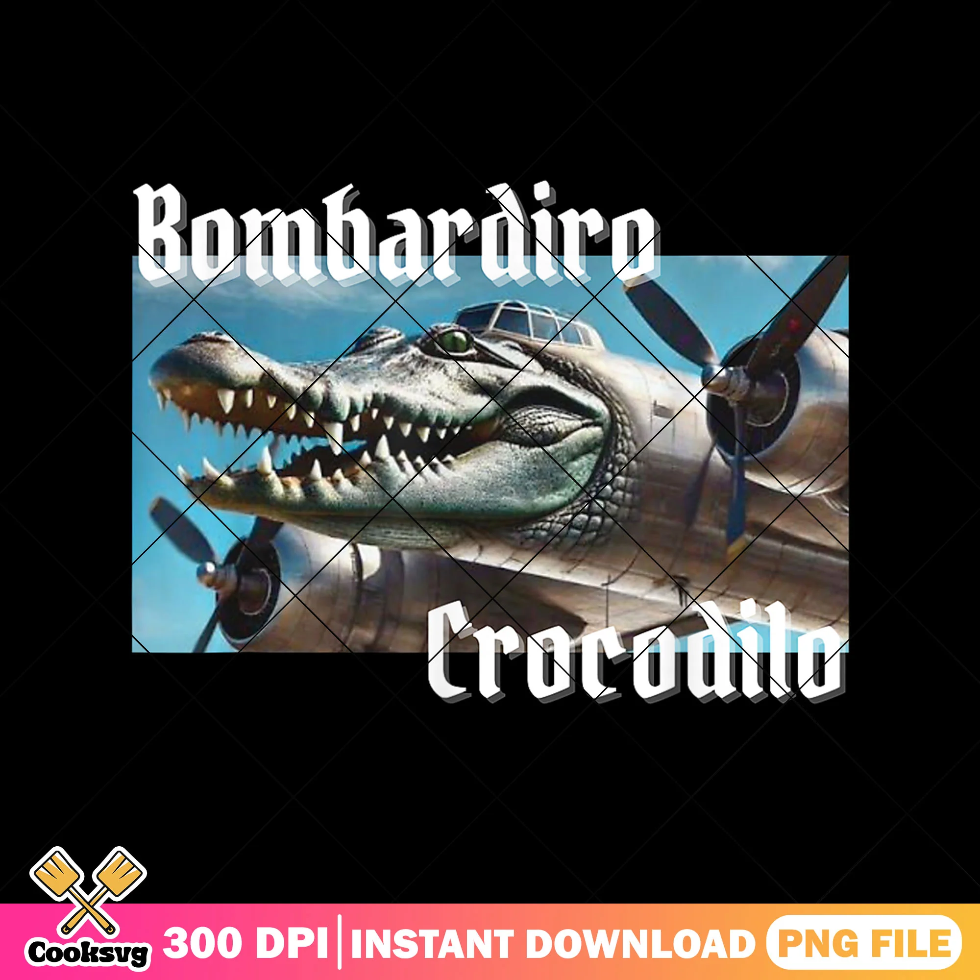 Bombardiro crocodilo italian tiktok png, meme italy png, Italian Brainrot png