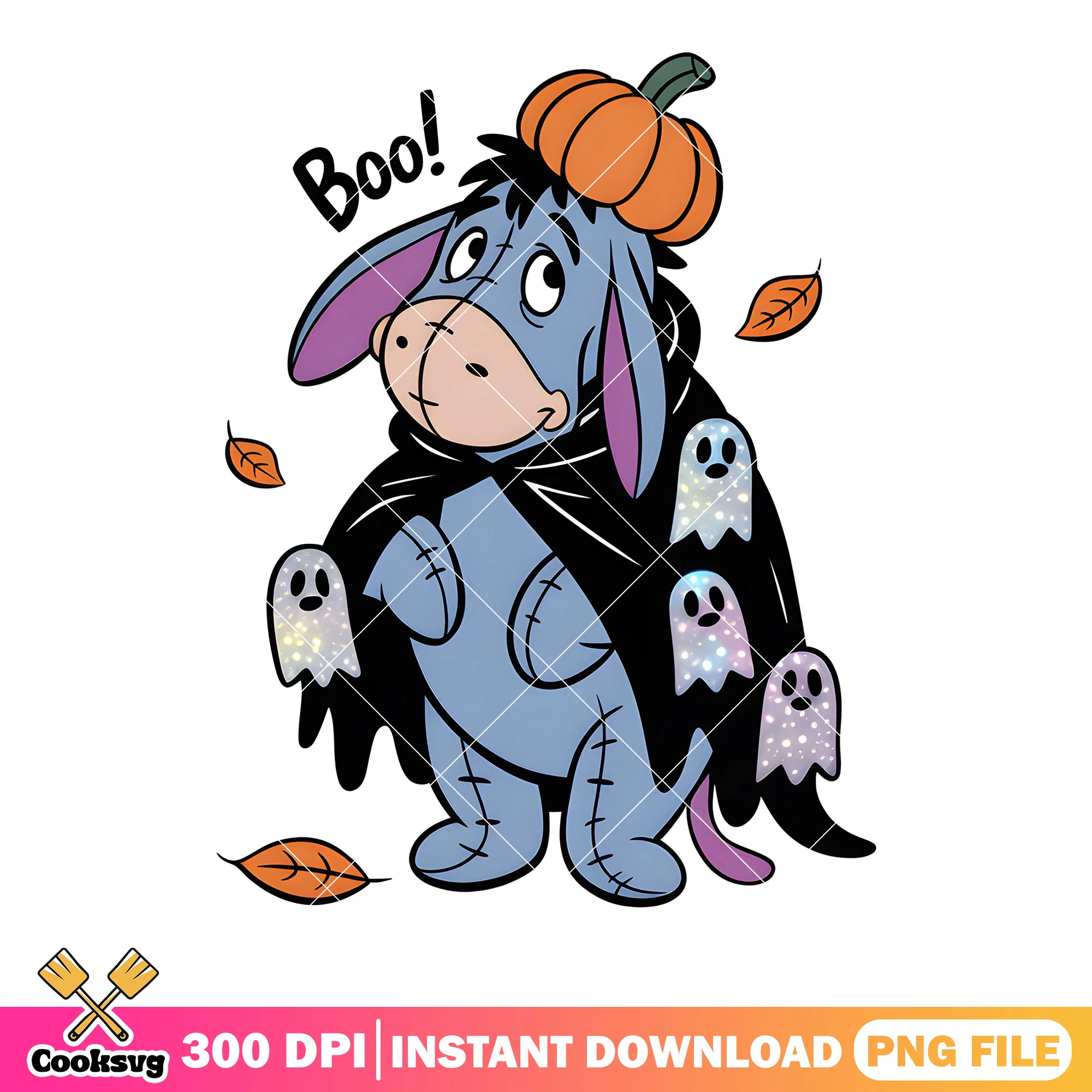 Boo eeyore costume png, winnie the pooh eeyore png, happy halloween png