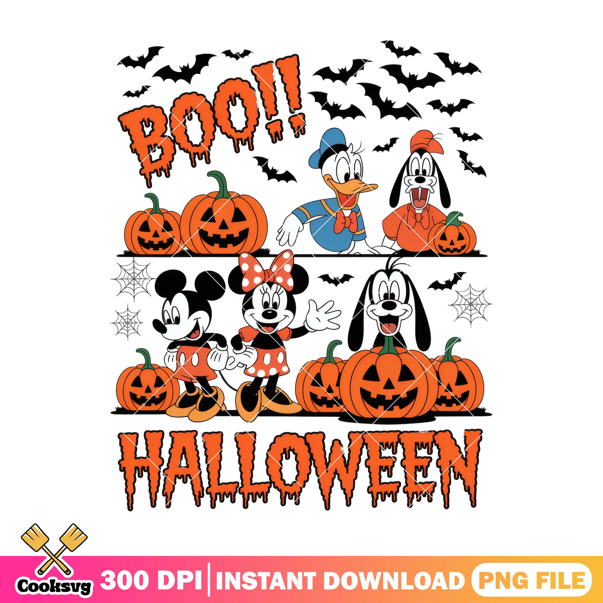 Boo mickey friends png, spirit halloween png, walt disney world png