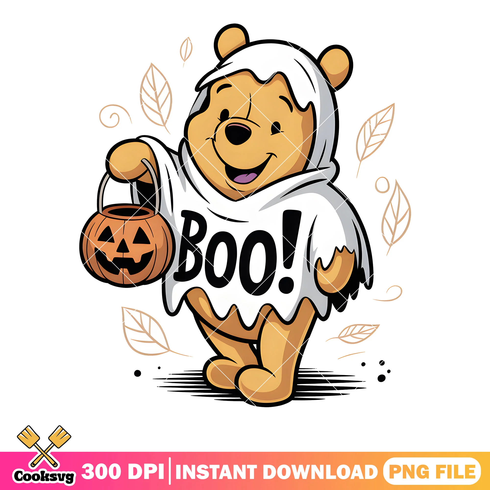 Boo pooh ghost costume png, pooh bear png, halloween vibes png