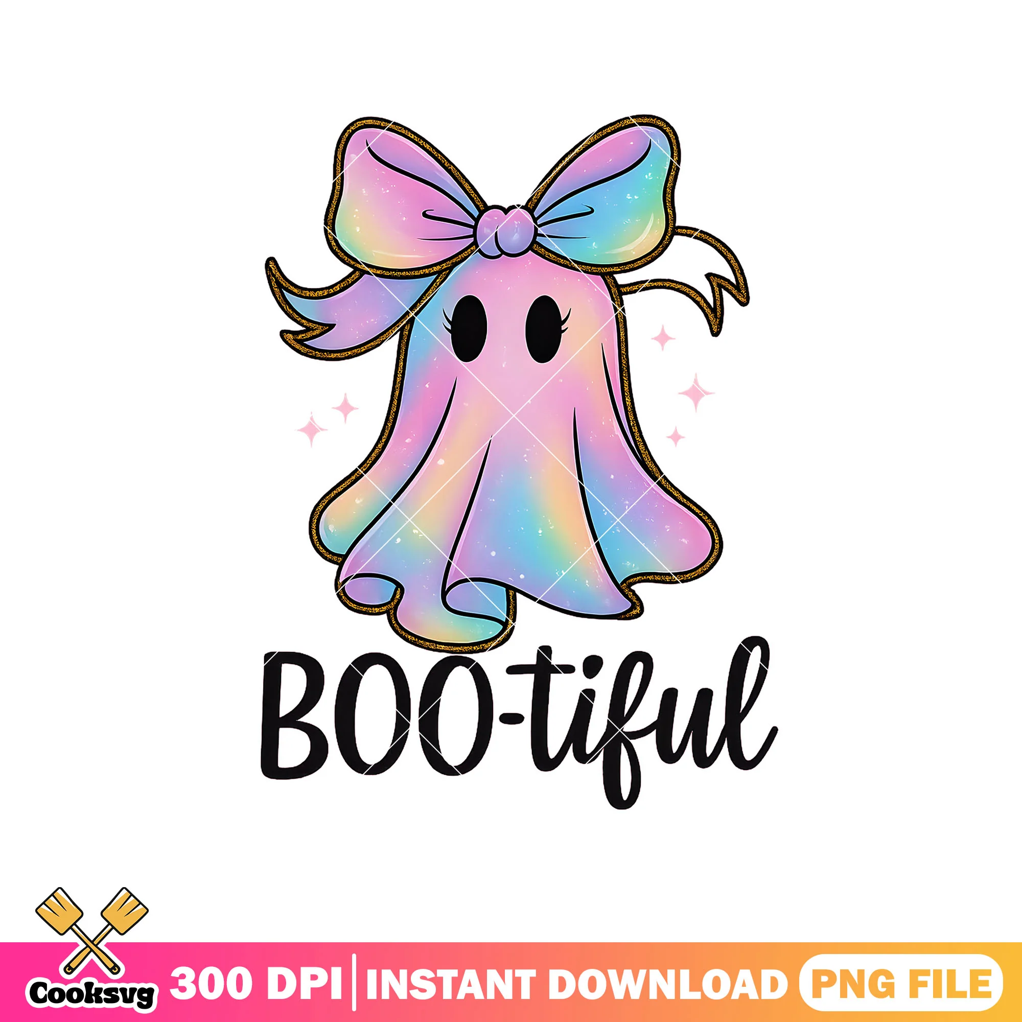 Boo tiful colorful design png, ghost boo png, ghost colors png